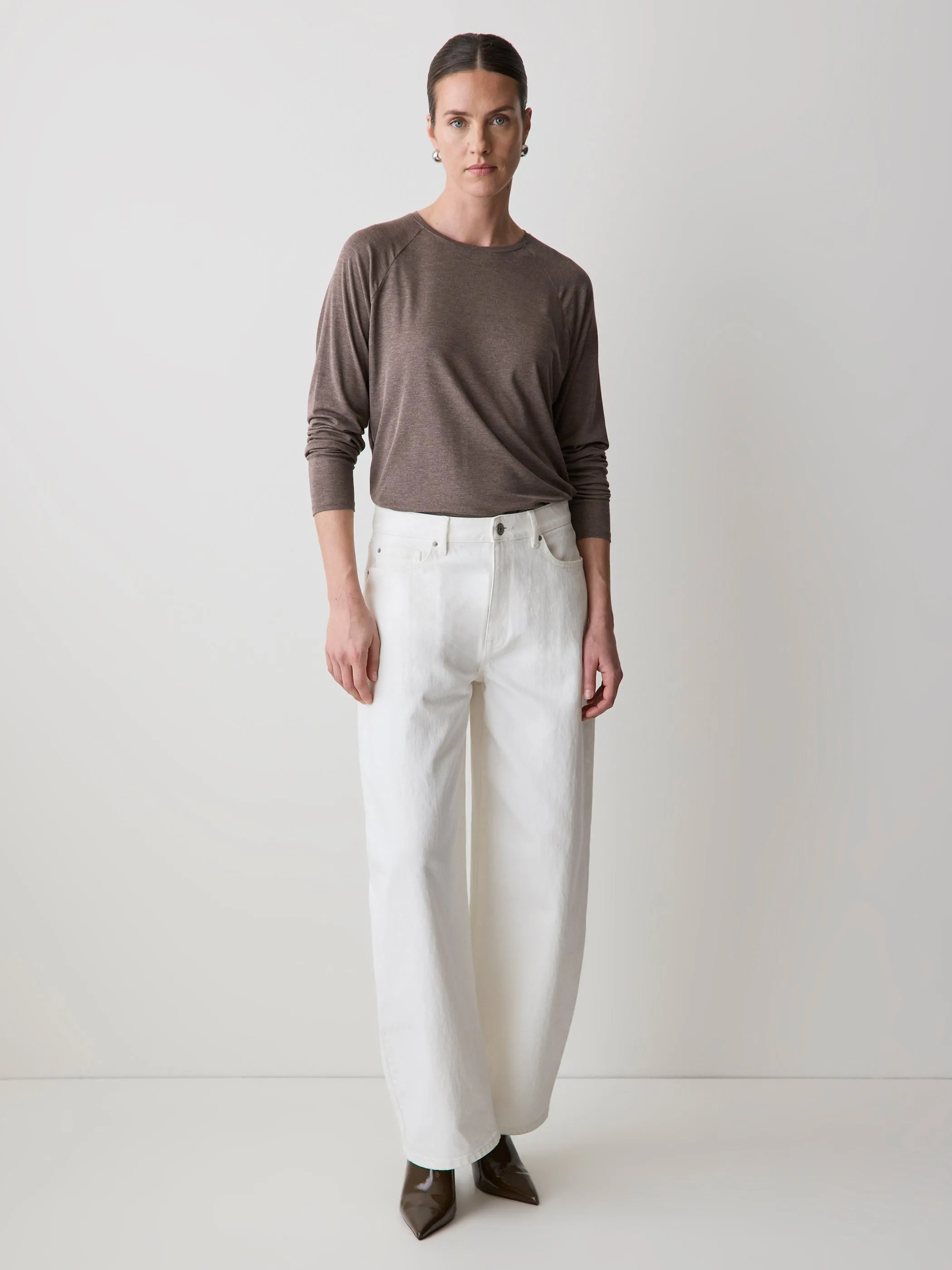 Long-Sleeve Crew-Neck Loose Tee sold by RW&CO. product image thumbnail 2