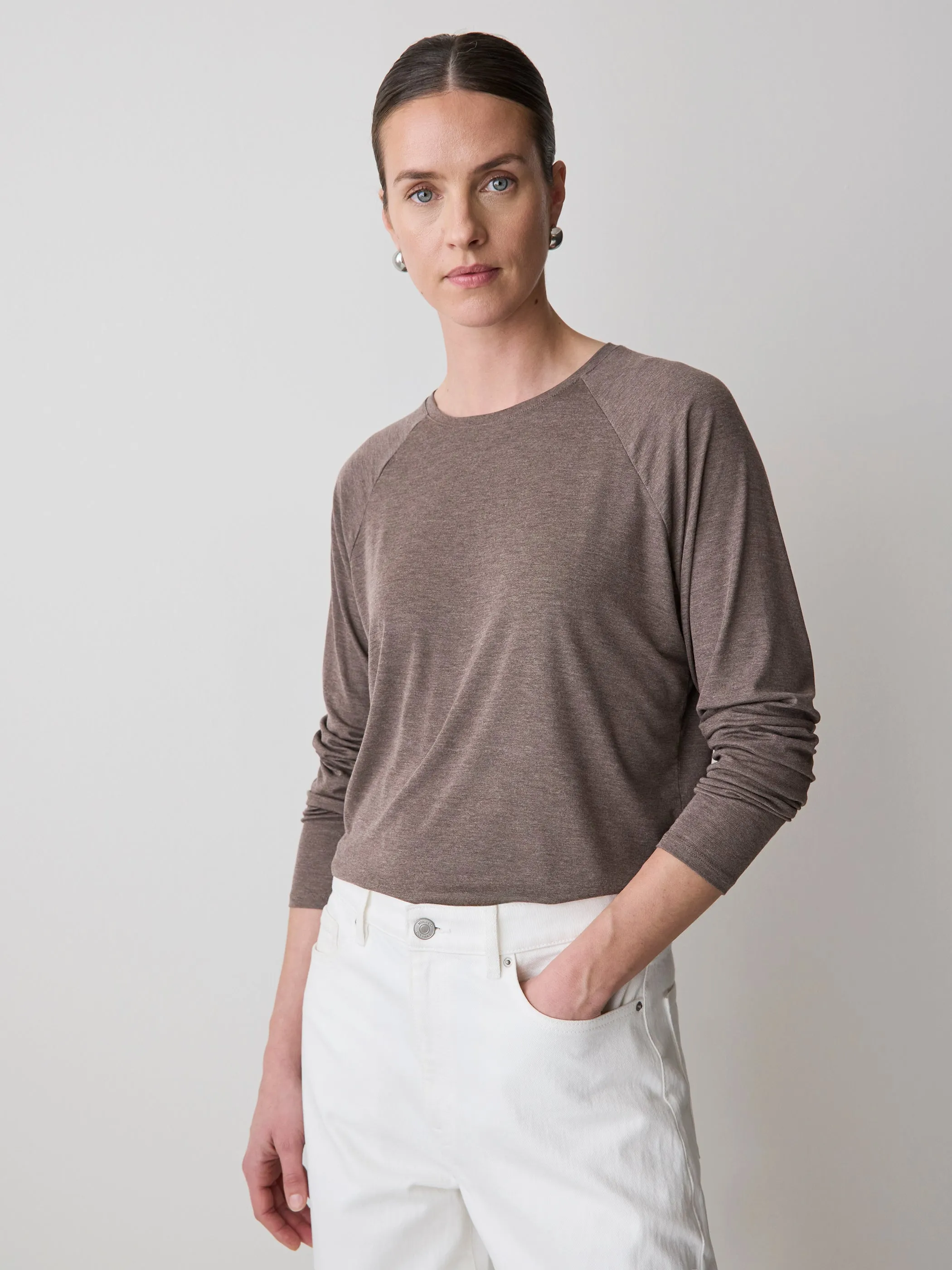 Long-Sleeve Crew-Neck Loose Tee sold by RW&CO.