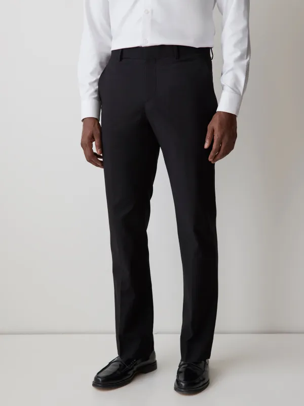 Essential Slim Fit Black Wool-Blend Suit Pant sold by RW&CO.