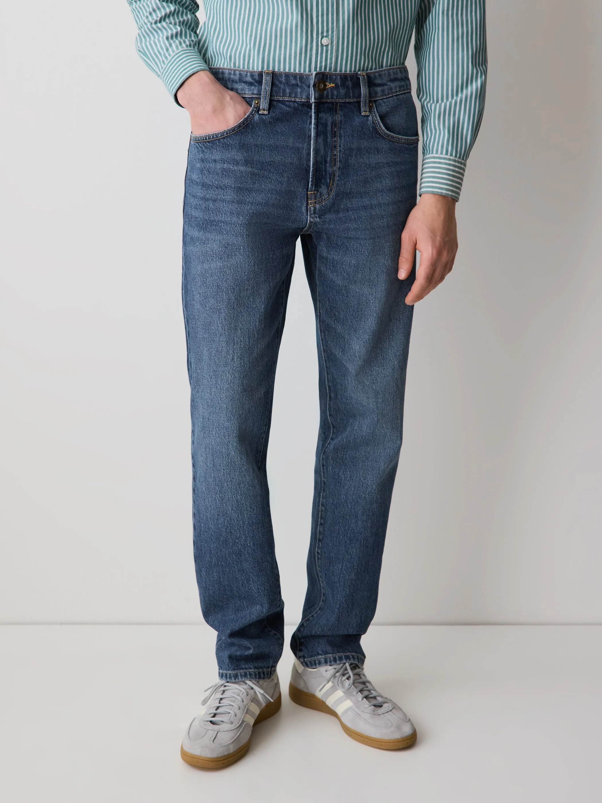 Slim Fit Medium-Wash Jeans sold by RW&CO.