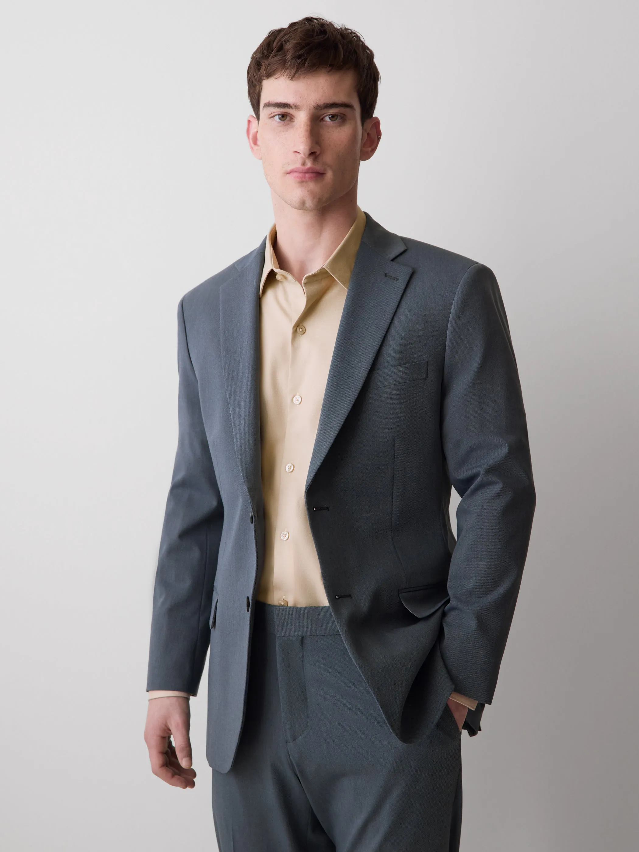 Slim-Fit Blue Suit Blazer sold by RW&CO. product image thumbnail 2