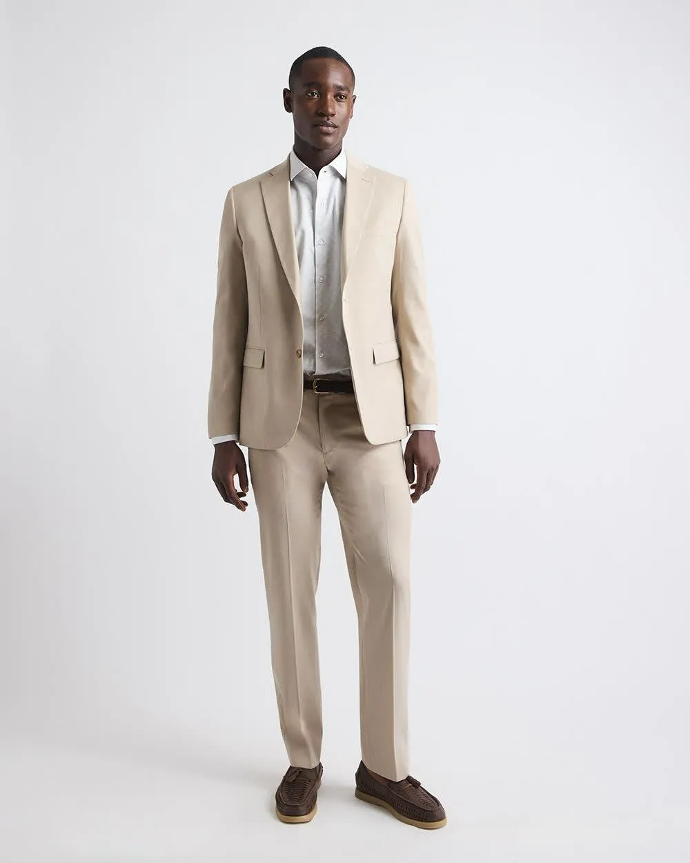 Slim Fit Beige Suit Pant sold by RW&CO. product image thumbnail 2