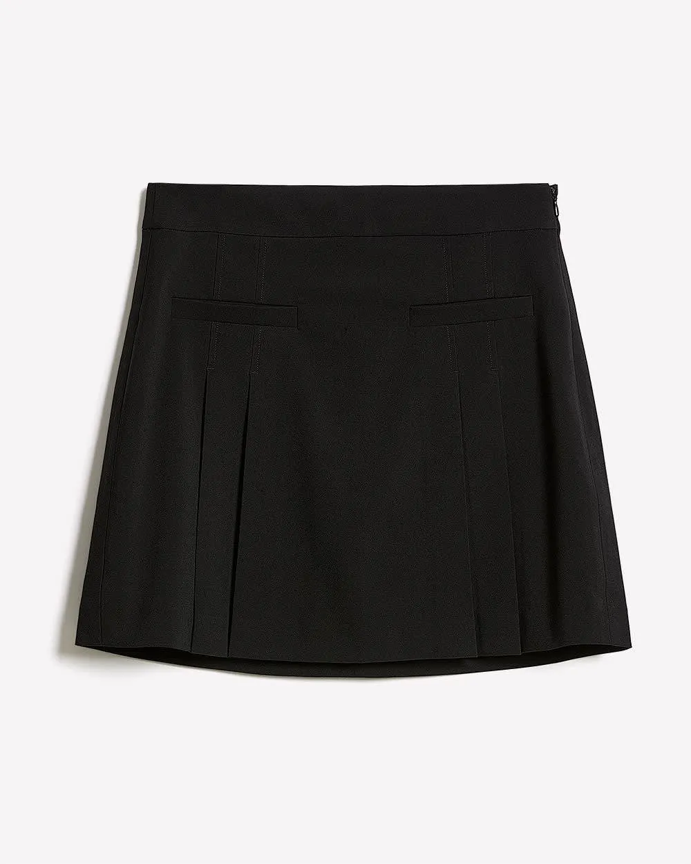 Ultra High-Rise Pleated Twill Mini Skirt sold by RW&CO. product image thumbnail 4
