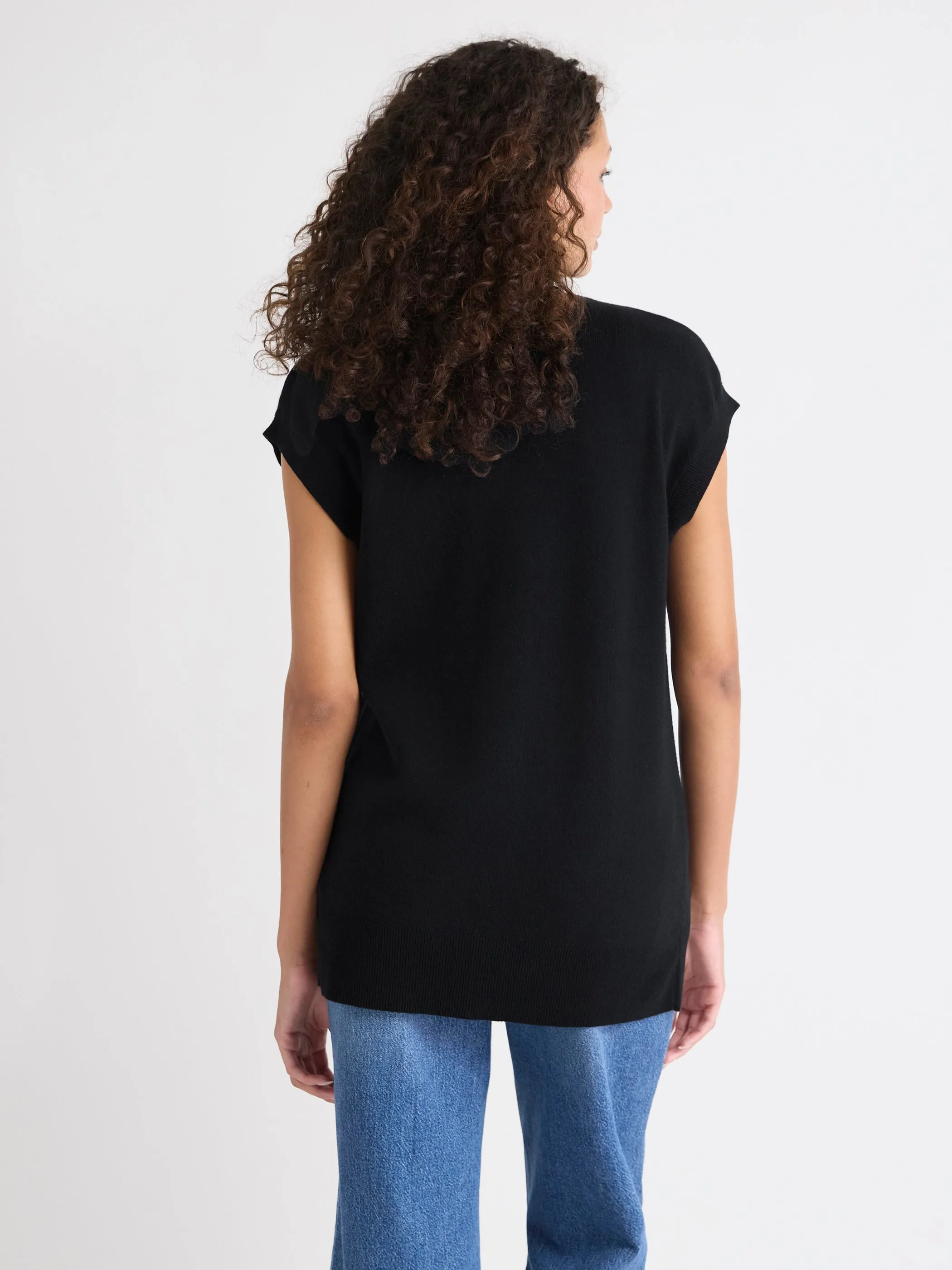 Long Buttoned-Down Sweater Vest sold by RW&CO. product image thumbnail 3