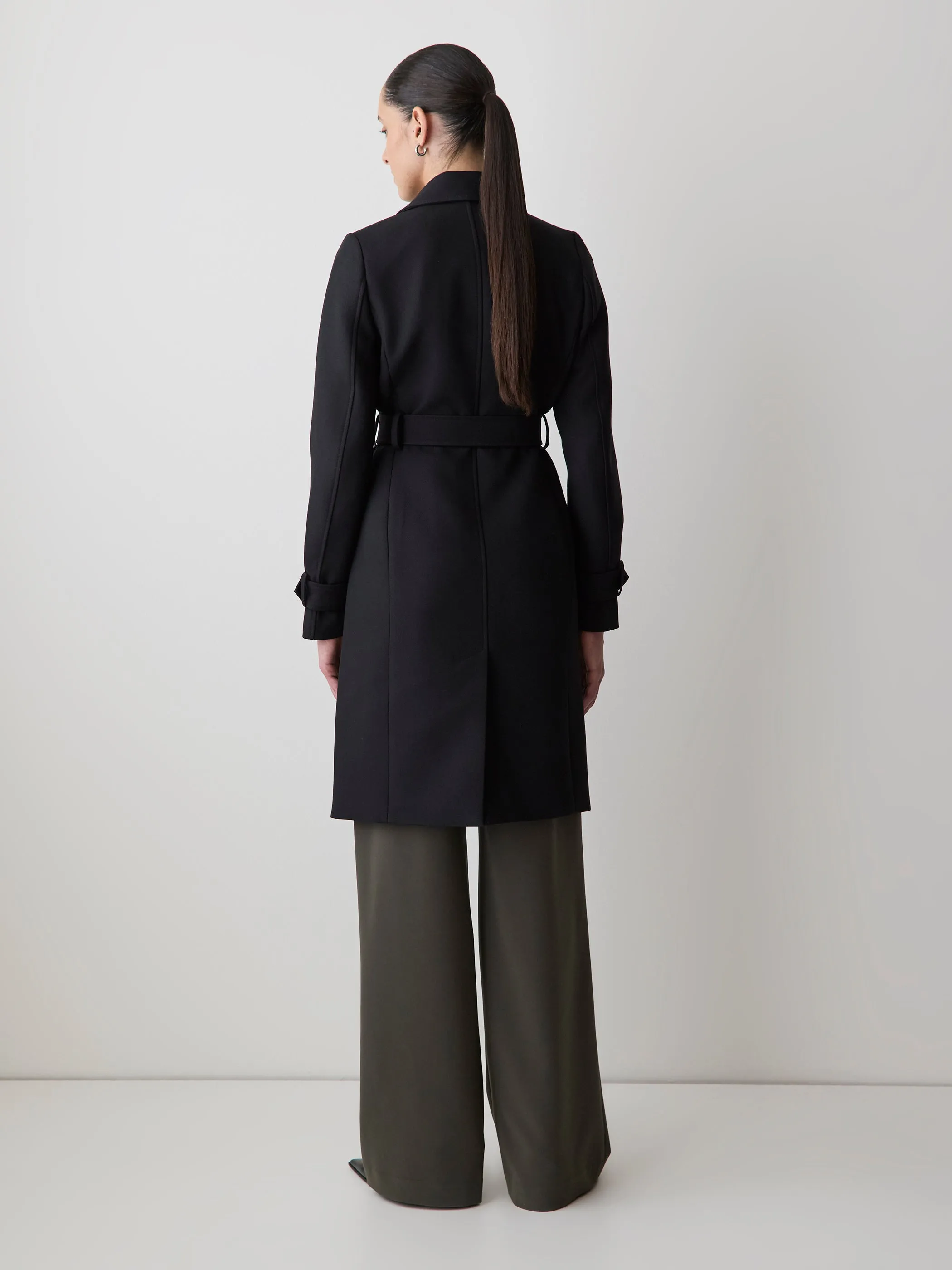 Double-Breasted Twill Trench Coat with Belt sold by RW&CO. product image thumbnail 2