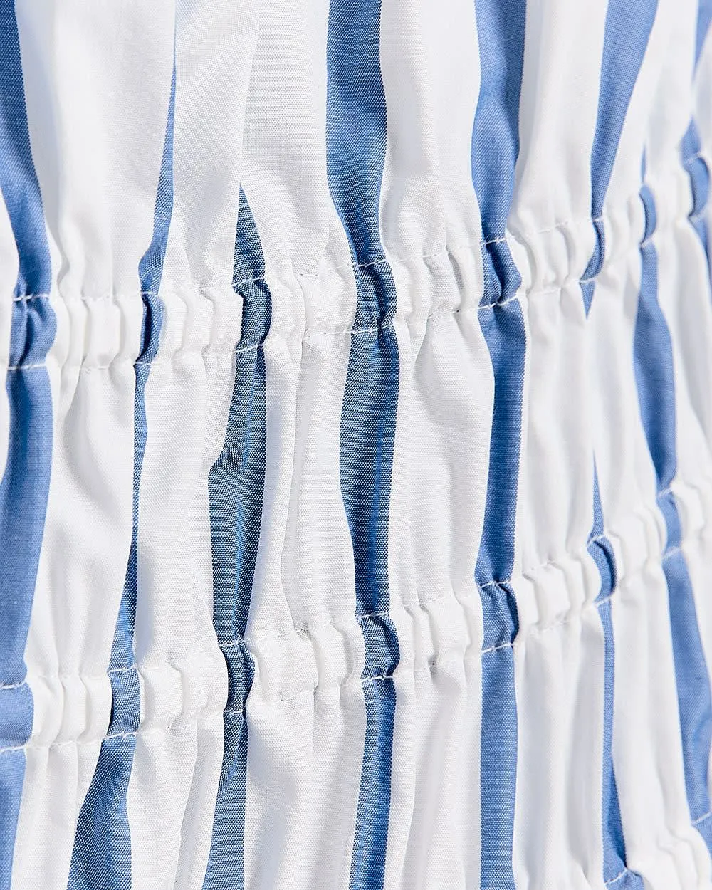 Striped Sleeveless Square-Neck Smocked Poplin Blouse sold by RW&CO. product image thumbnail 5