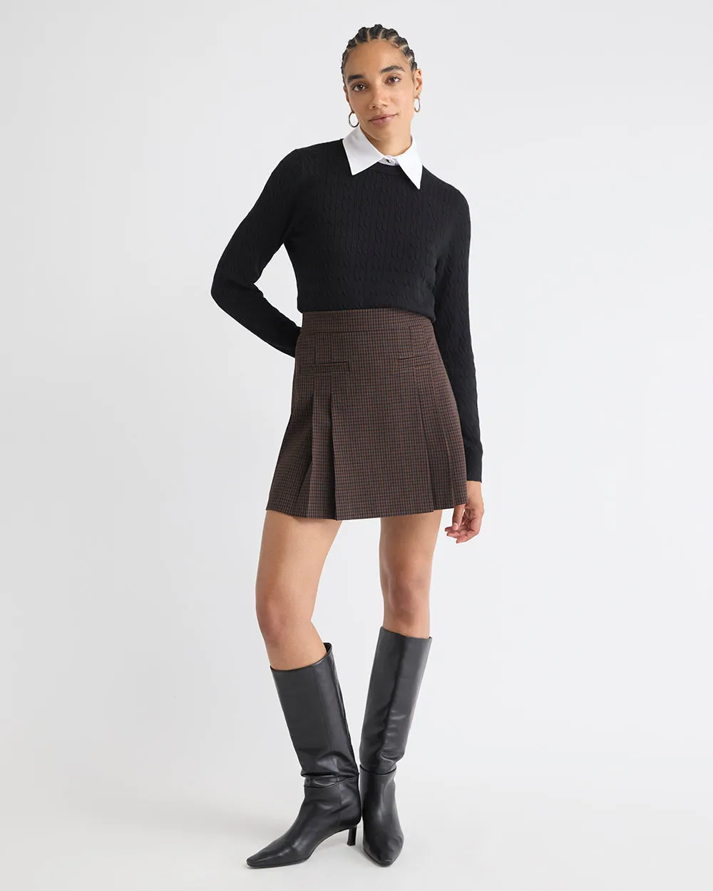 Long-Sleeve Sweater with Removable Shirt Collar sold by RW&CO. product image thumbnail 2