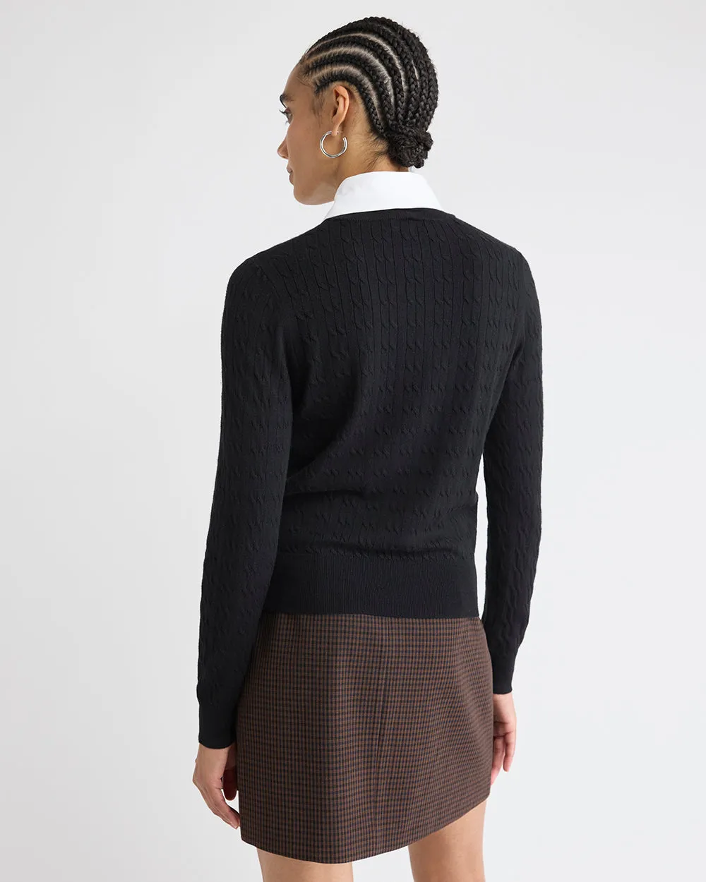 Long-Sleeve Sweater with Removable Shirt Collar sold by RW&CO. product image thumbnail 3