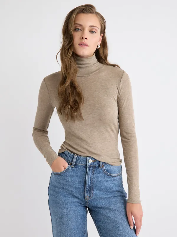 Wool-Blend High-Neck Long-Sleeve Top sold by RW&CO.