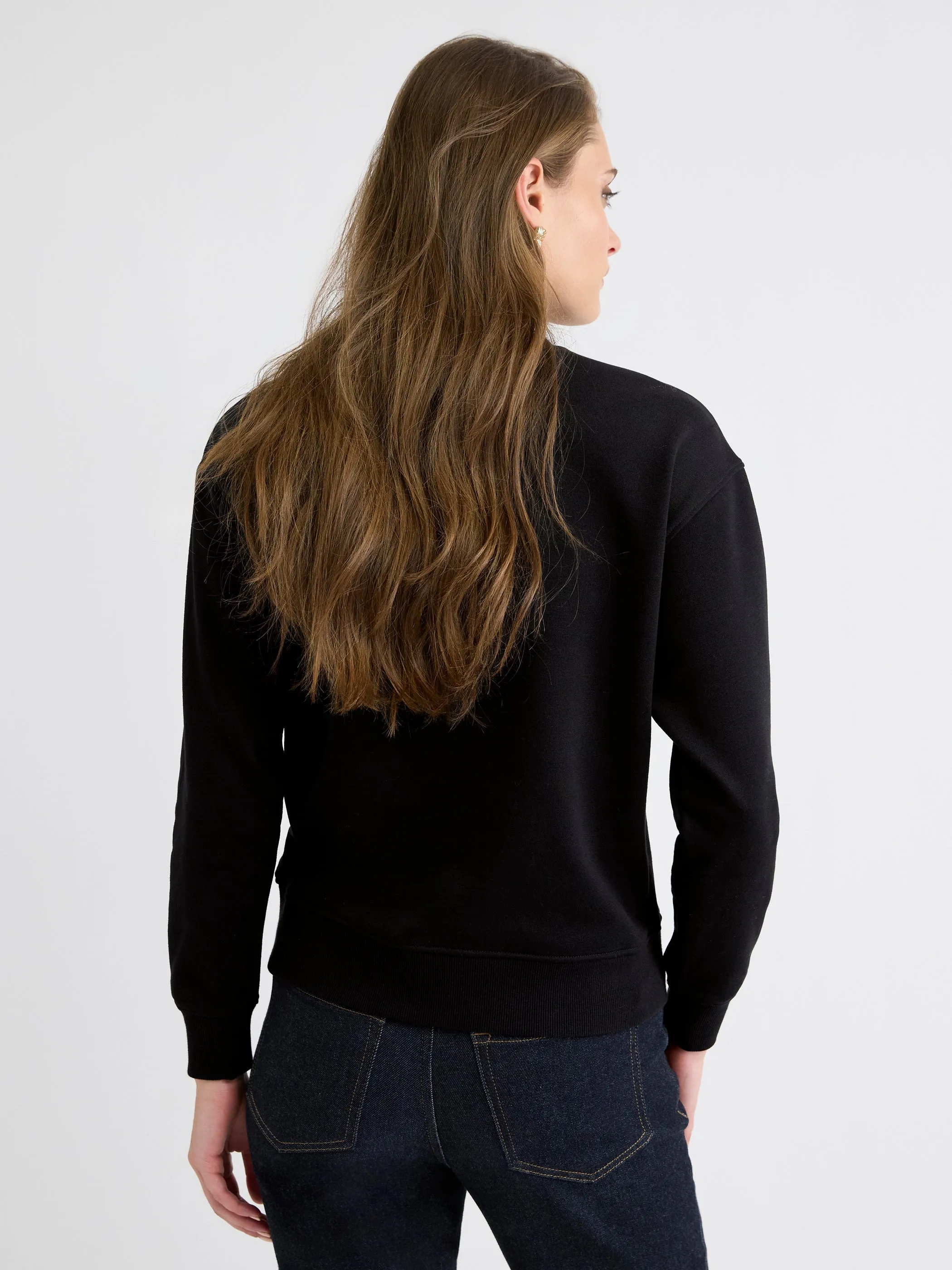 Long-Sleeve Crew-Neck French Terry Sweatshirt sold by RW&CO. product image thumbnail 3