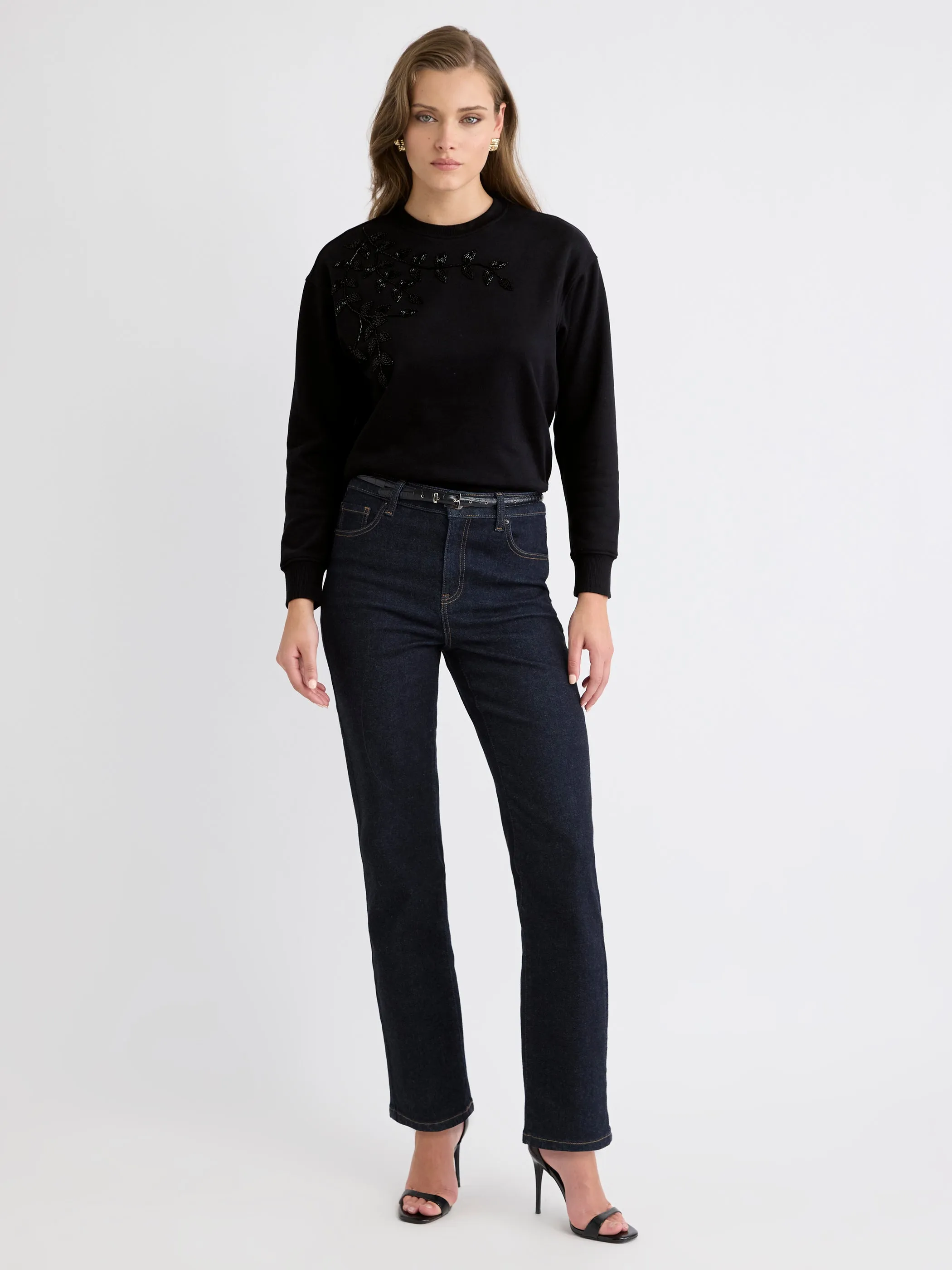 Long-Sleeve Crew-Neck French Terry Sweatshirt sold by RW&CO. product image thumbnail 2