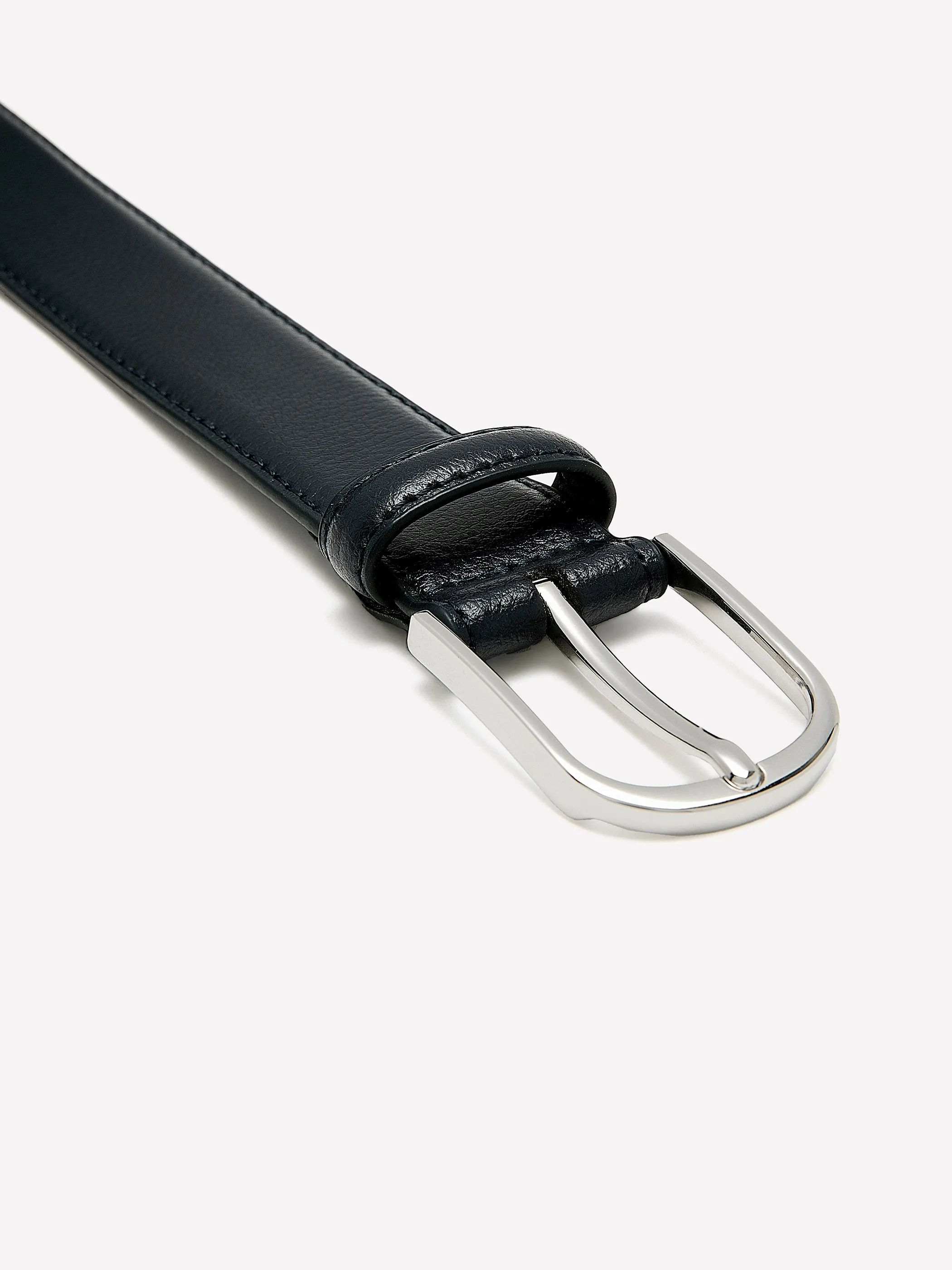 Dressy Leather Belt with Round Buckle sold by RW&CO. product image thumbnail 4