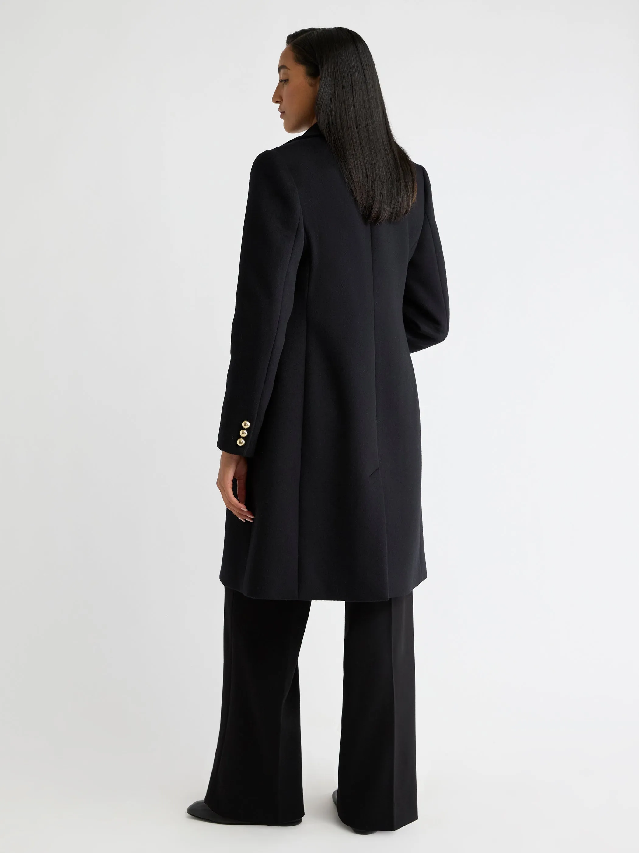 Wool-Blend Long Double-Breasted Coat sold by RW&CO. product image thumbnail 3