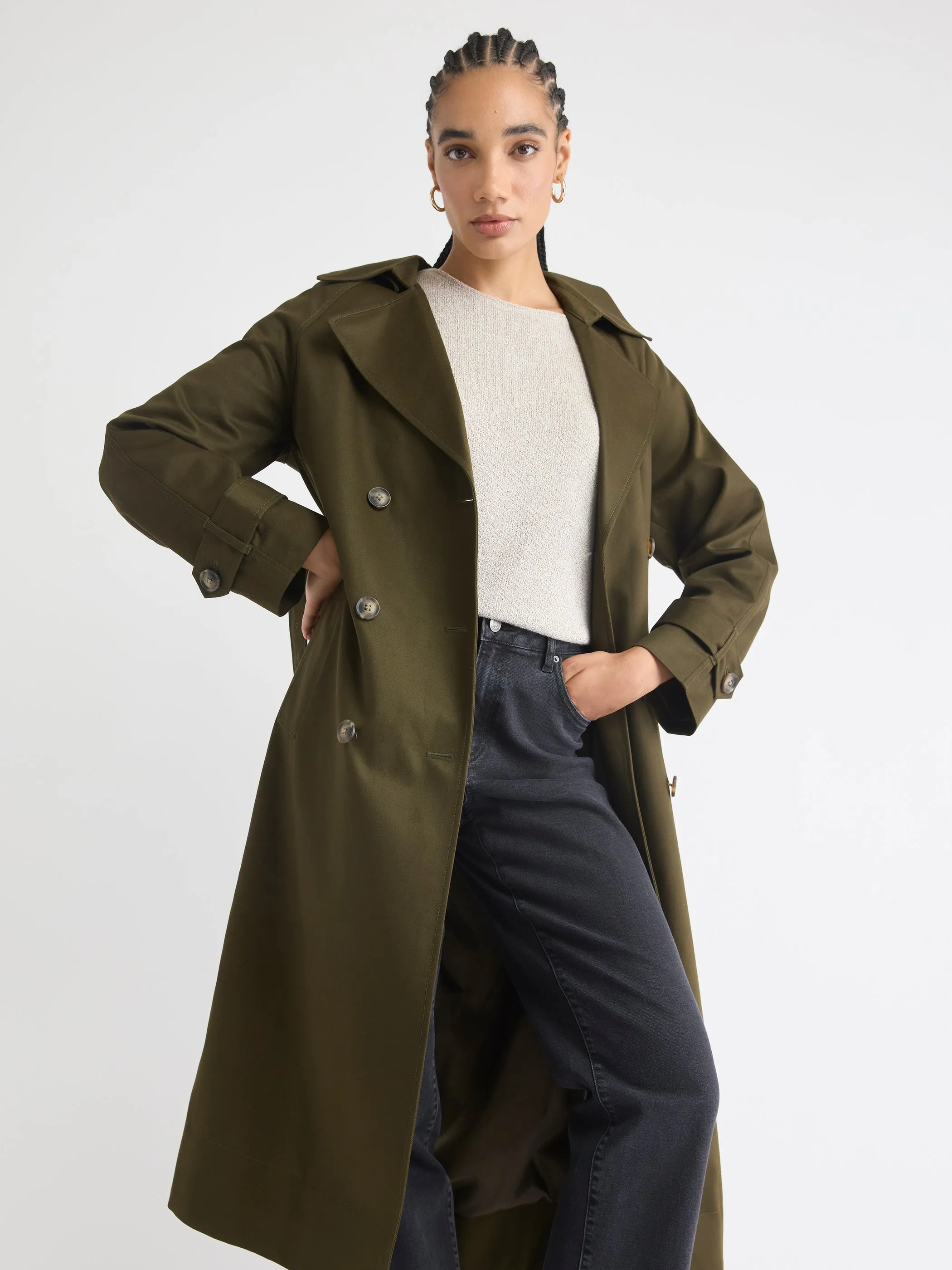 Crew-Neck Extended-Sleeve Bouclé Top sold by RW&CO. product image thumbnail 3