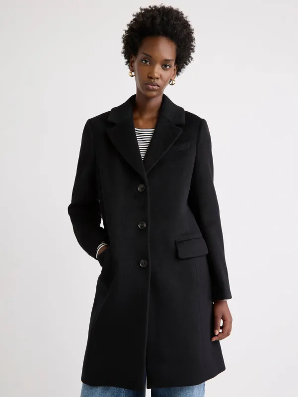 Classic Wool-Blend Three-Button Coat made by RW&CO.