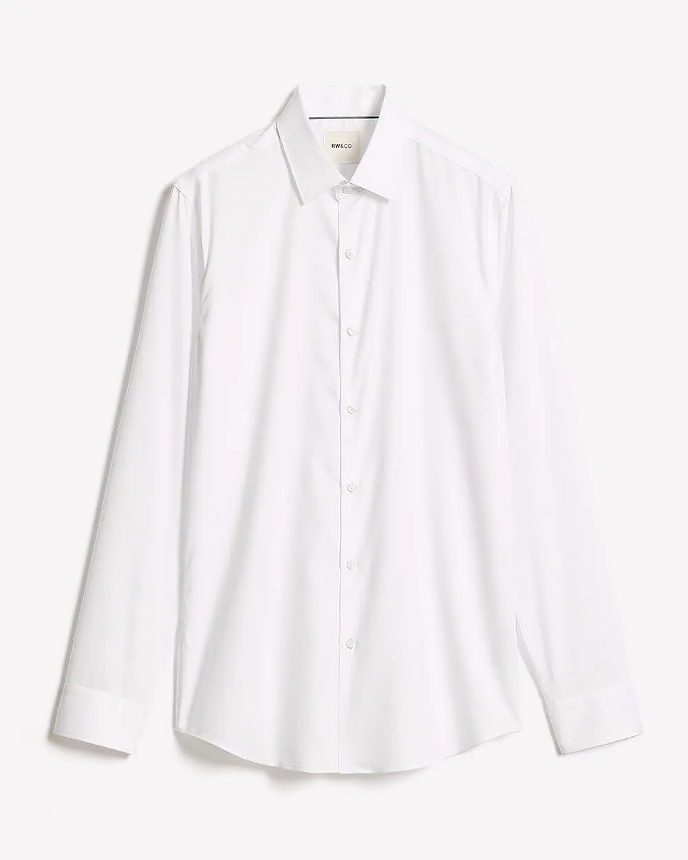 Slim-Fit Solid Cotton Modal Dress Shirt sold by RW&CO. product image thumbnail 4