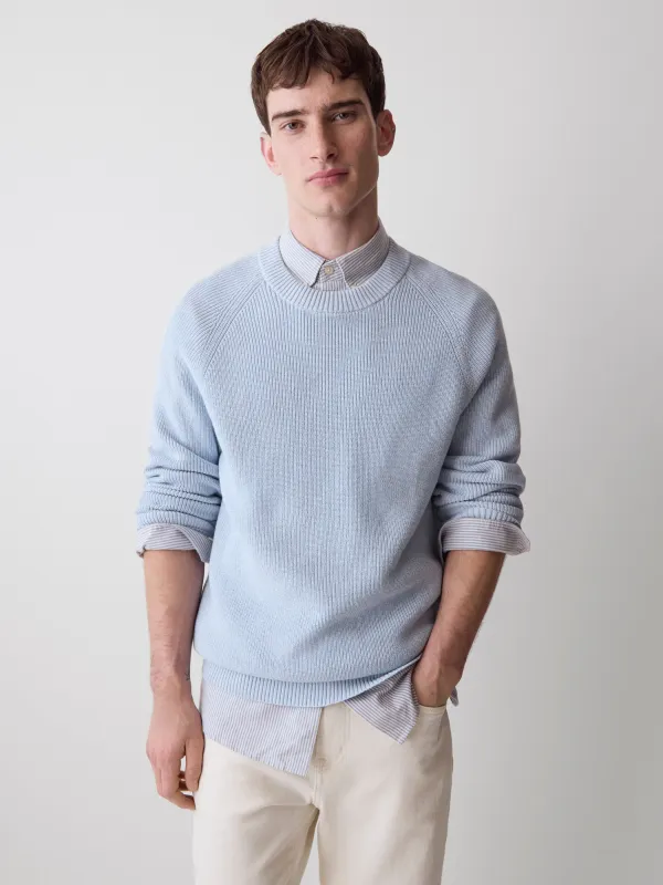 Long-Sleeve Sweater with Shaker Stitches sold by RW&CO.