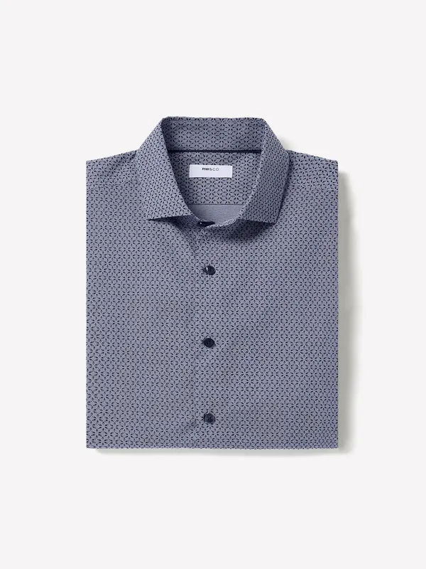 Regular-Fit Dress Shirt with Micro Geo Print sold by RW&CO.
