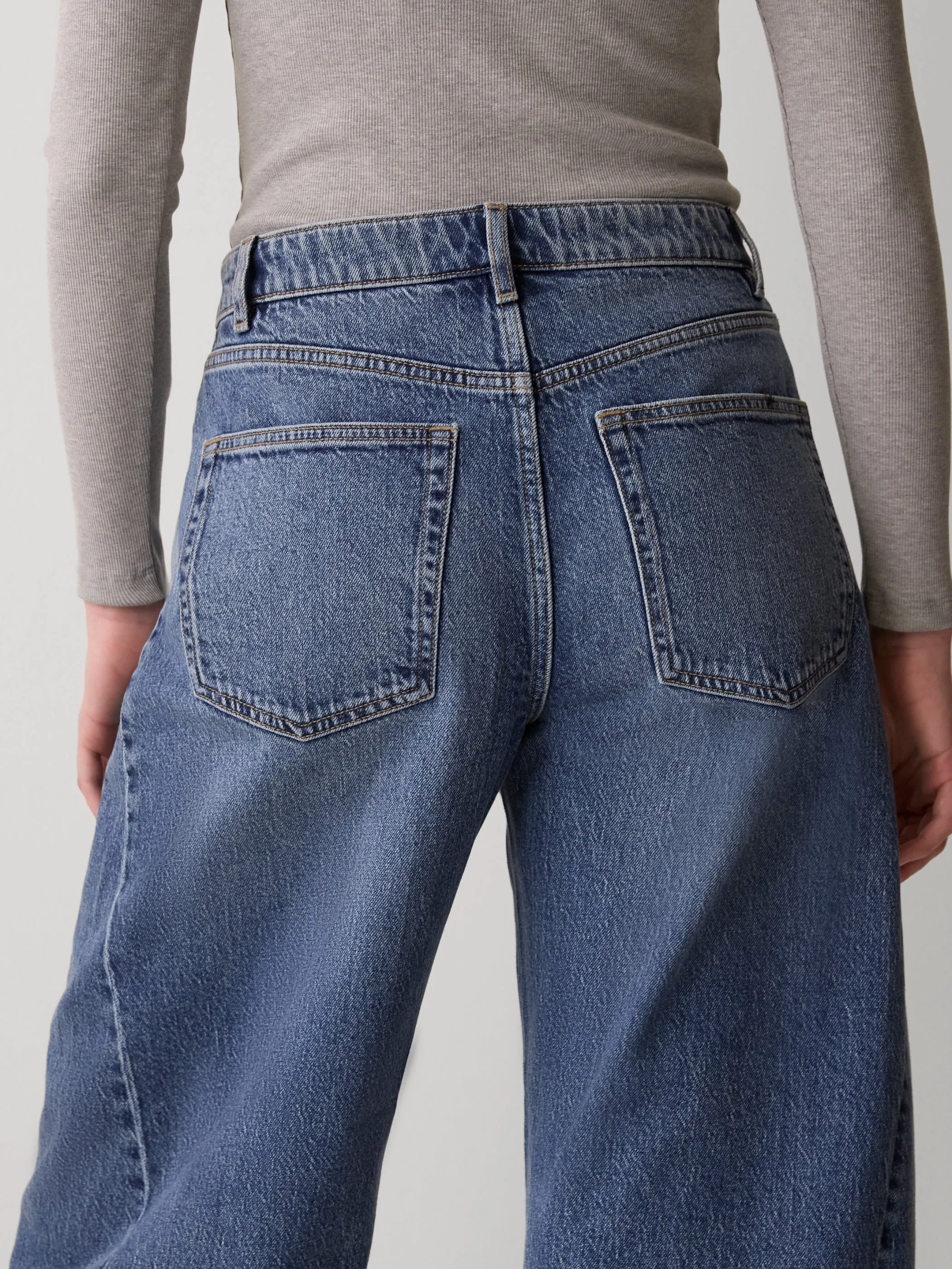 Mid-Rise Barrel Jeans sold by RW&CO. product image thumbnail 3