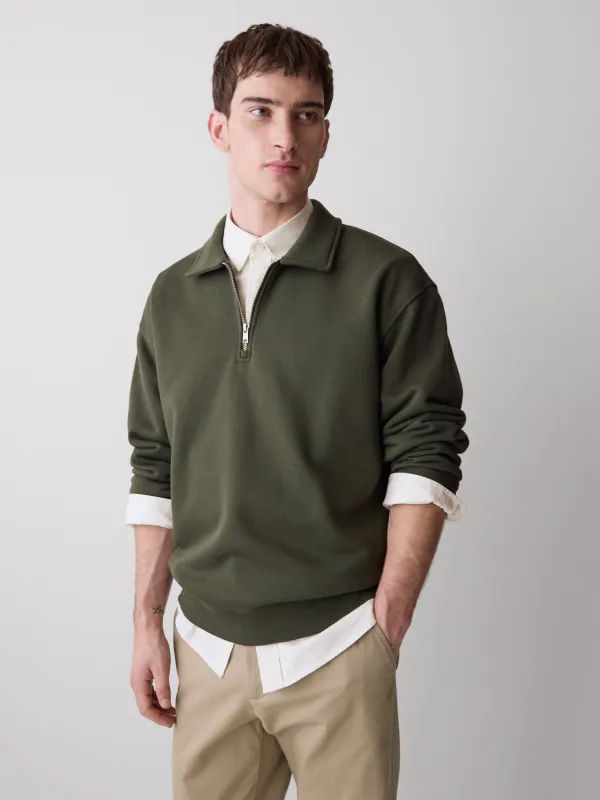 Long-Sleeve Half-Zip Polo Sweater sold by RW&CO.