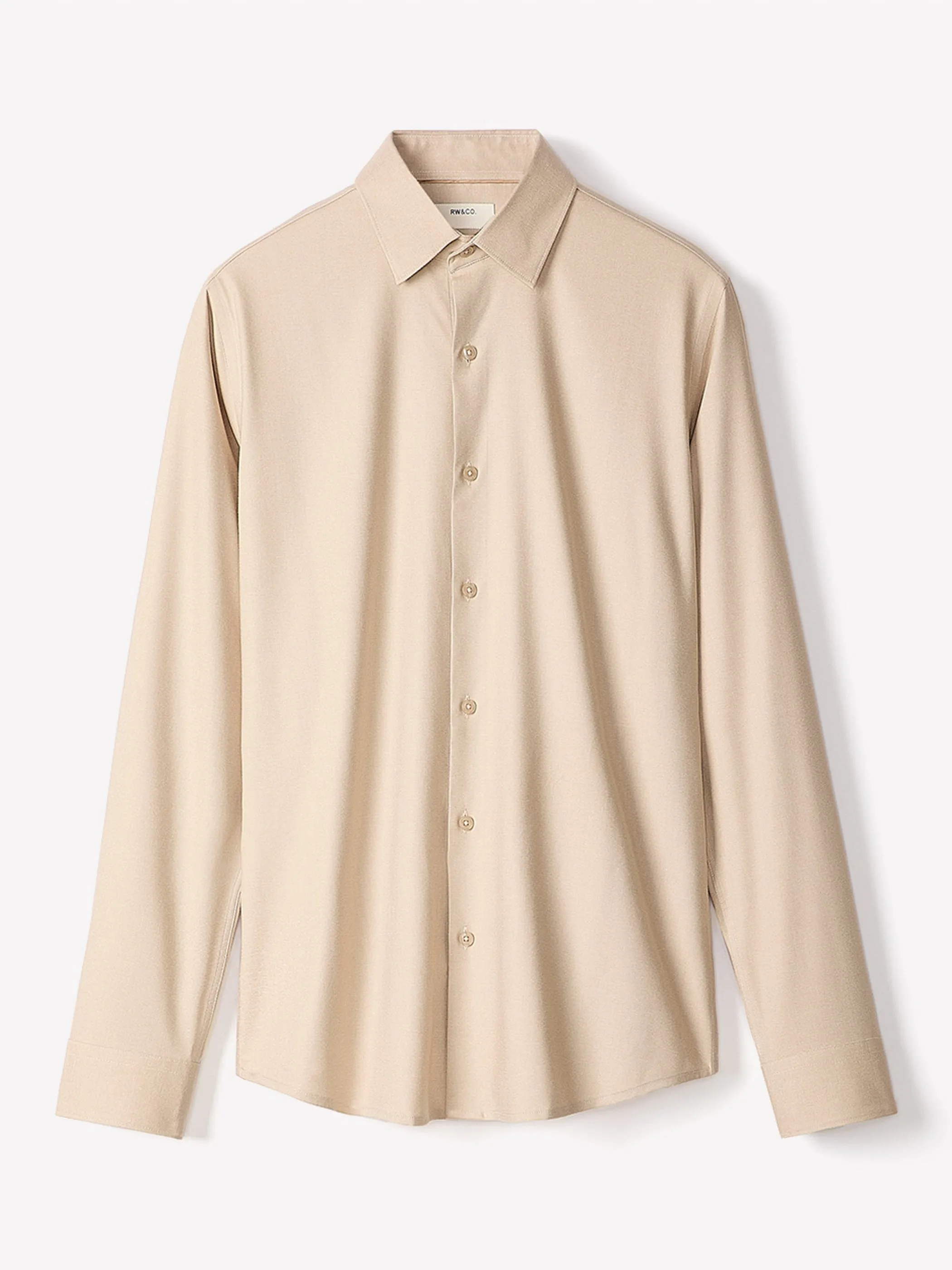 Slim-Fit Knit-Like Dress Shirt sold by RW&CO. product image thumbnail 4