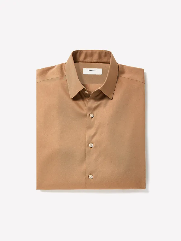 Slim Fit Solid Twill Dress Shirt sold by RW&CO.