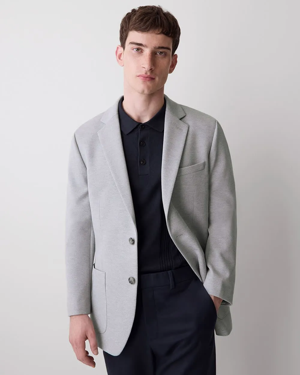 Slim-Fit Knit Blazer sold by RW&CO.