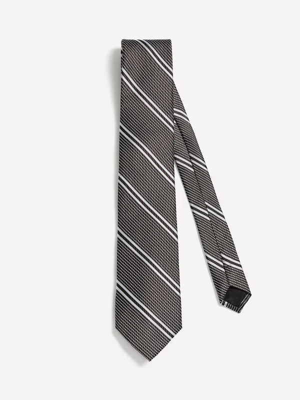 Striped Brown Regular Tie sold by RW&CO.