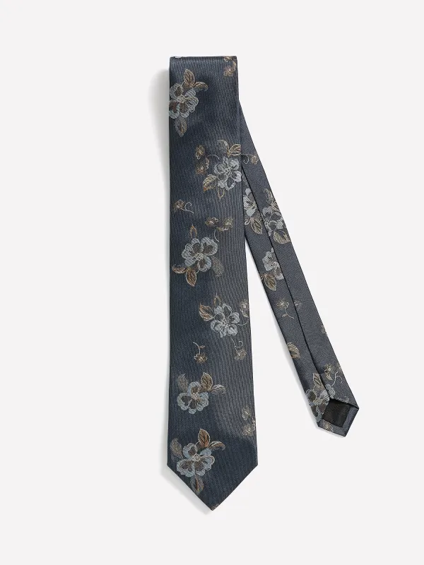Regular Tie with Floral Pattern sold by RW&CO.