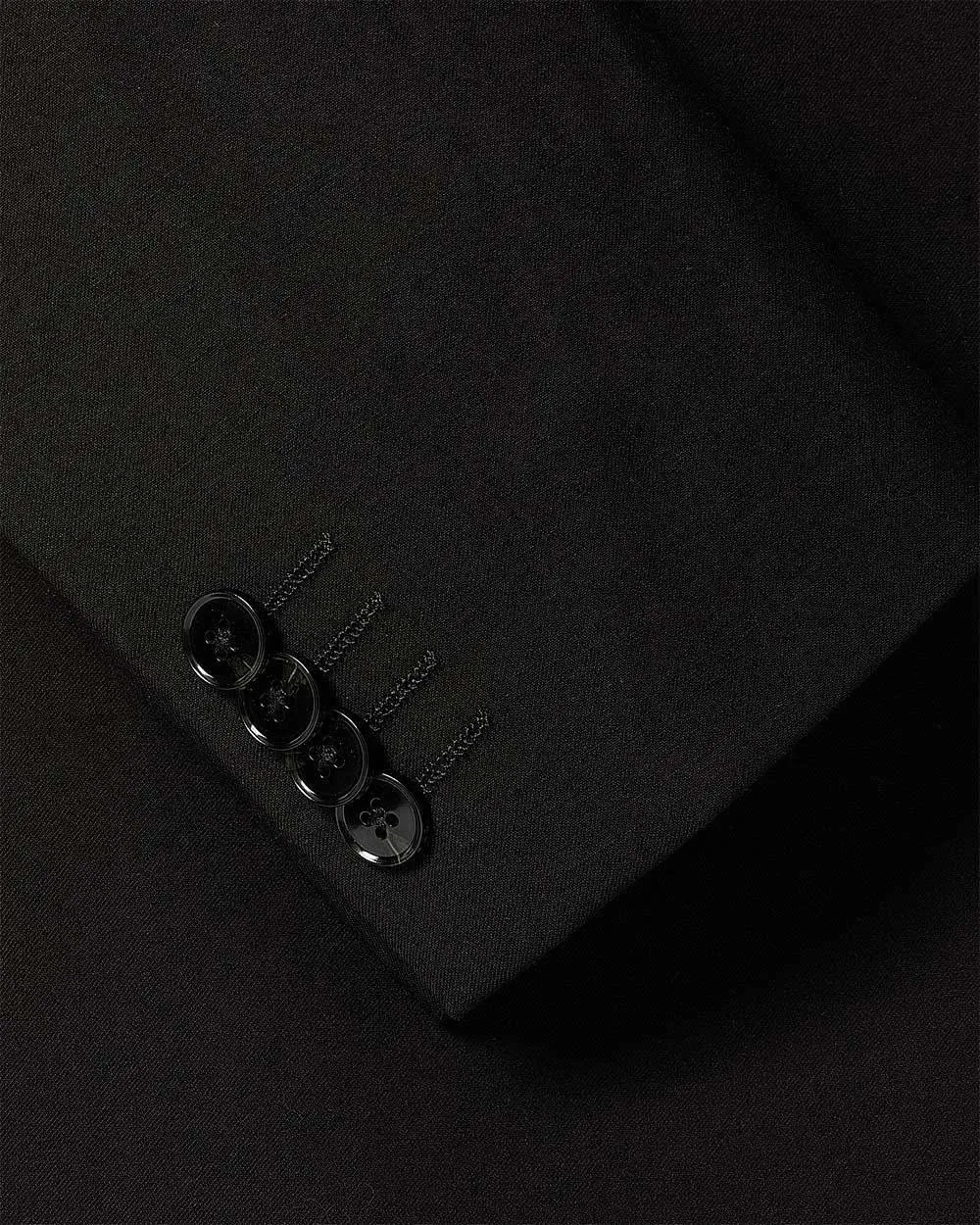 Essential Slim Fit Black Wool-Blend Suit Blazer sold by RW&CO. product image thumbnail 5