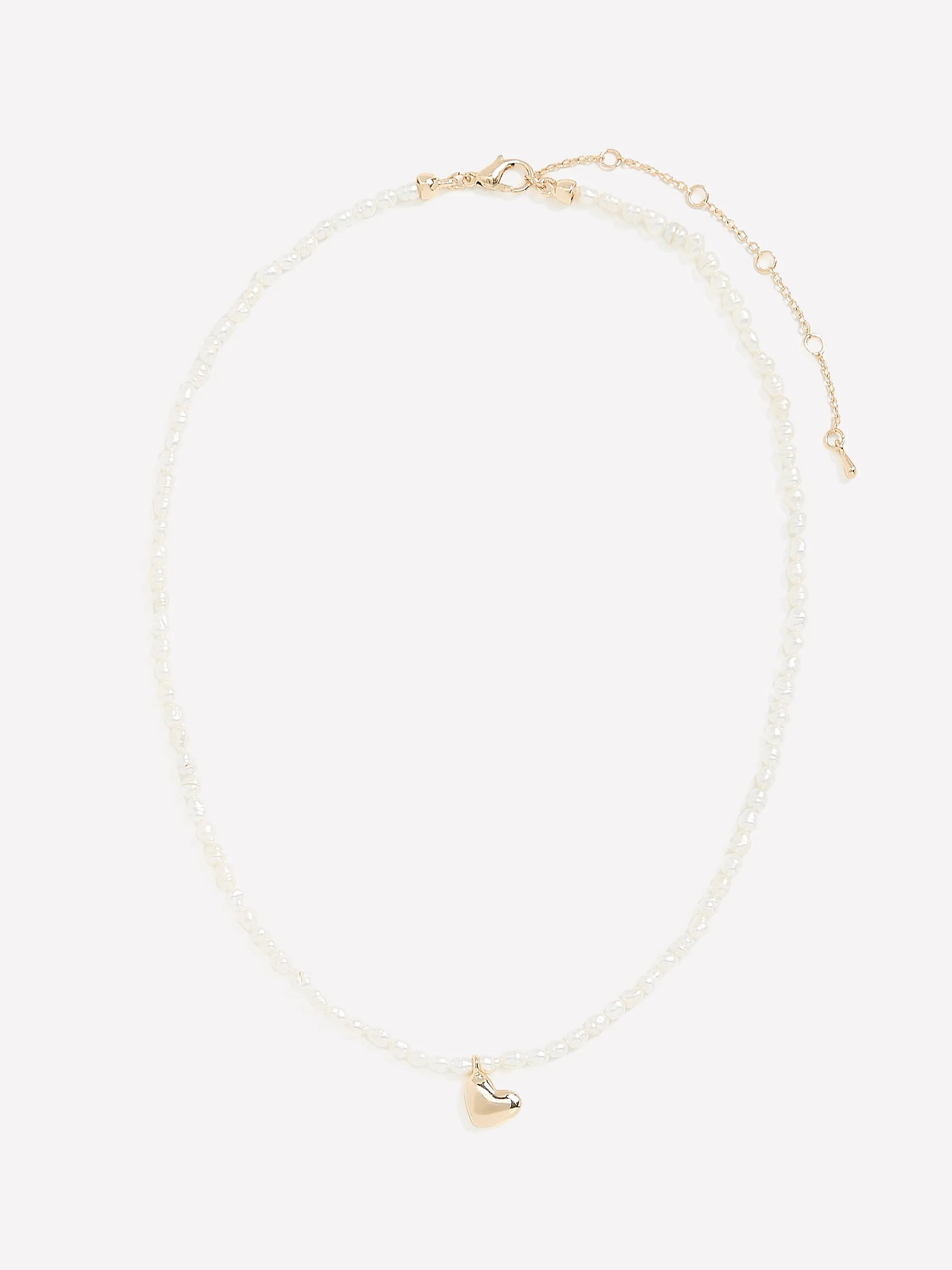 Pearl Necklace with Heart Pendant sold by RW&CO.