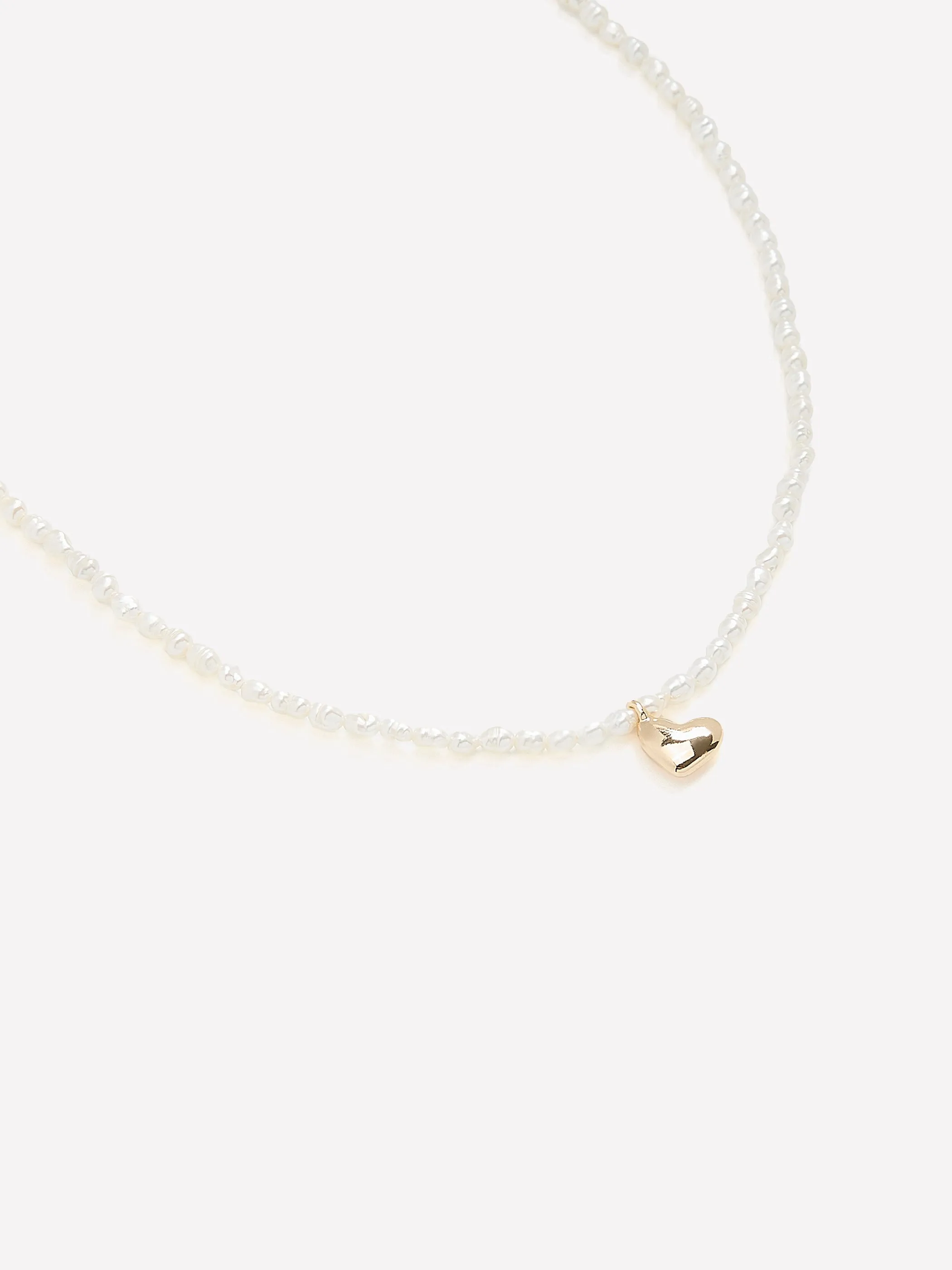 Pearl Necklace with Heart Pendant sold by RW&CO. product image thumbnail 2