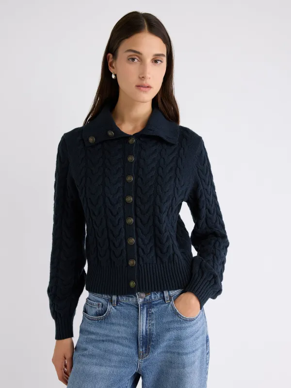 Long-Sleeve Collared Cardigan sold by RW&CO.