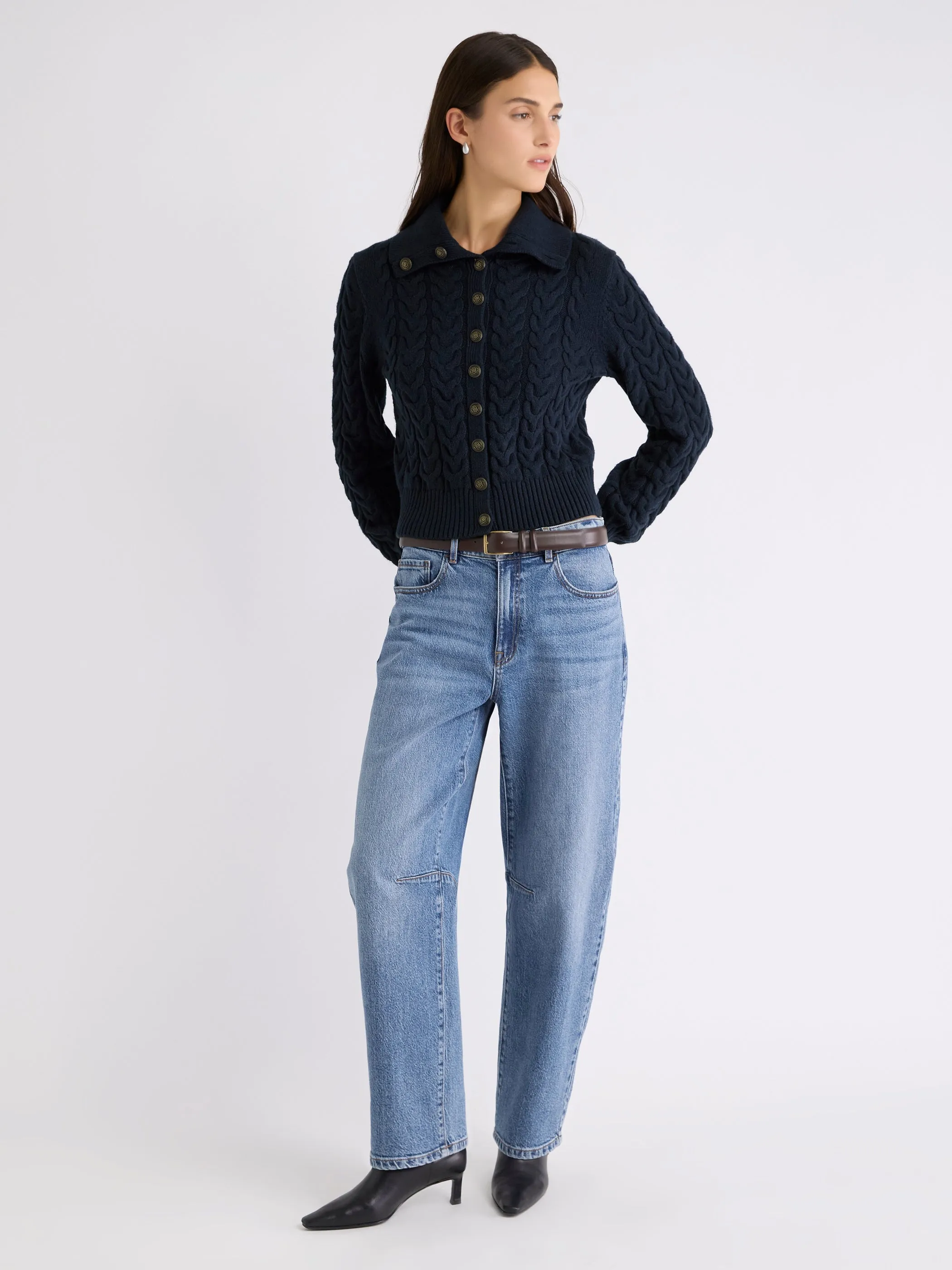 Long-Sleeve Collared Cardigan sold by RW&CO. product image thumbnail 2