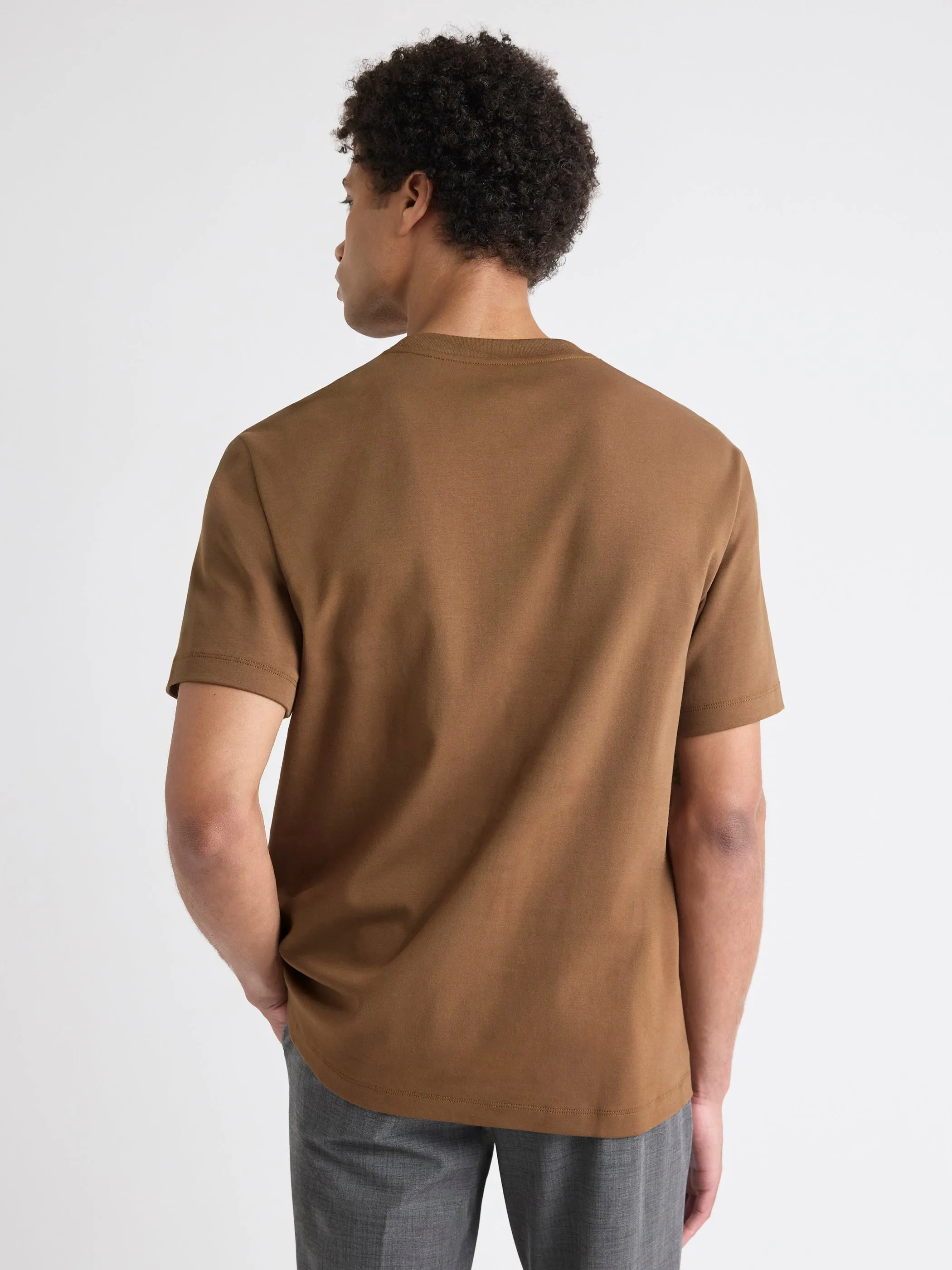 Solid Interlock Cotton Crew-Neck Tee sold by RW&CO. product image thumbnail 3