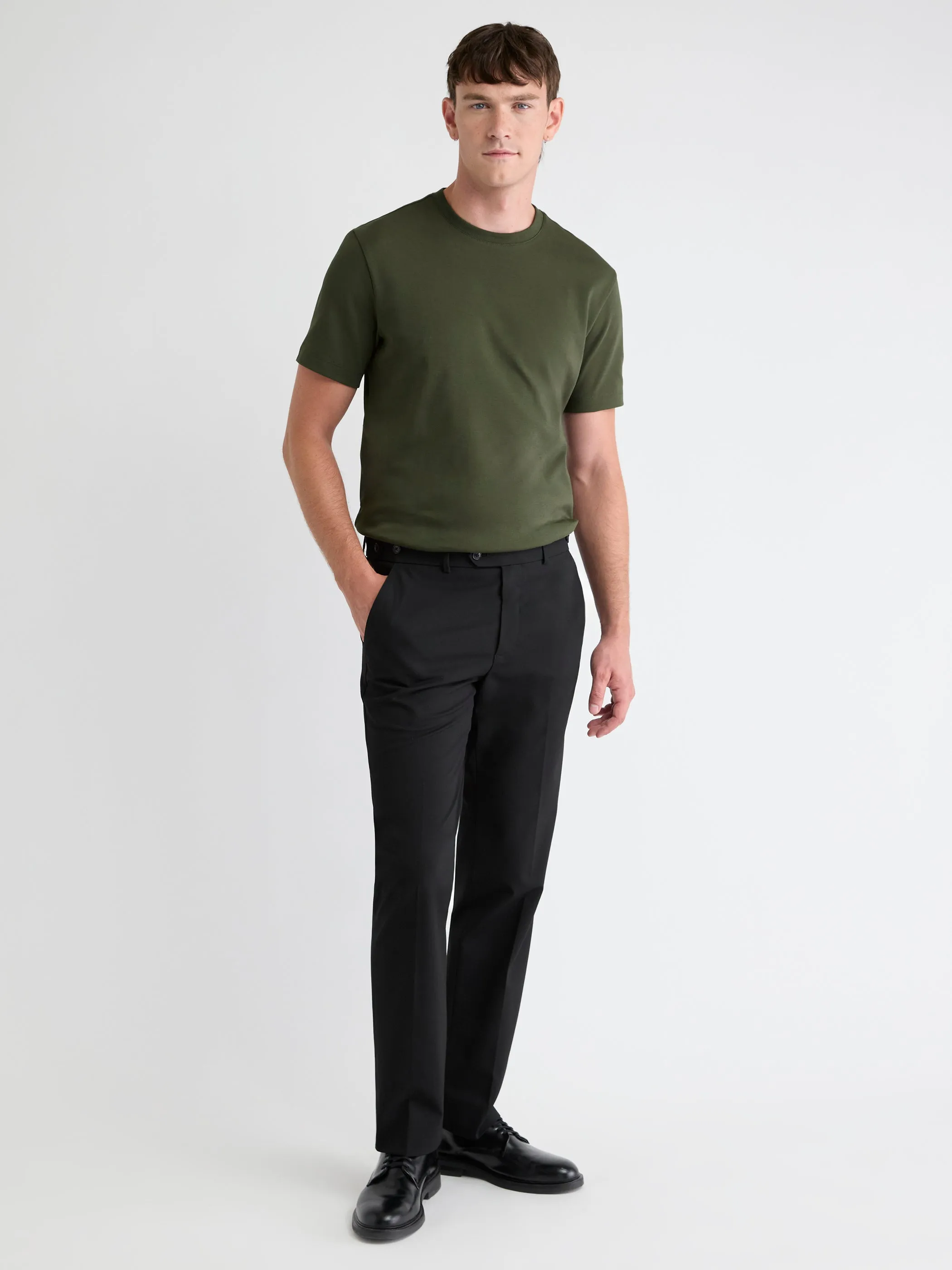 Solid Interlock Cotton Crew-Neck Tee sold by RW&CO. product image thumbnail 5