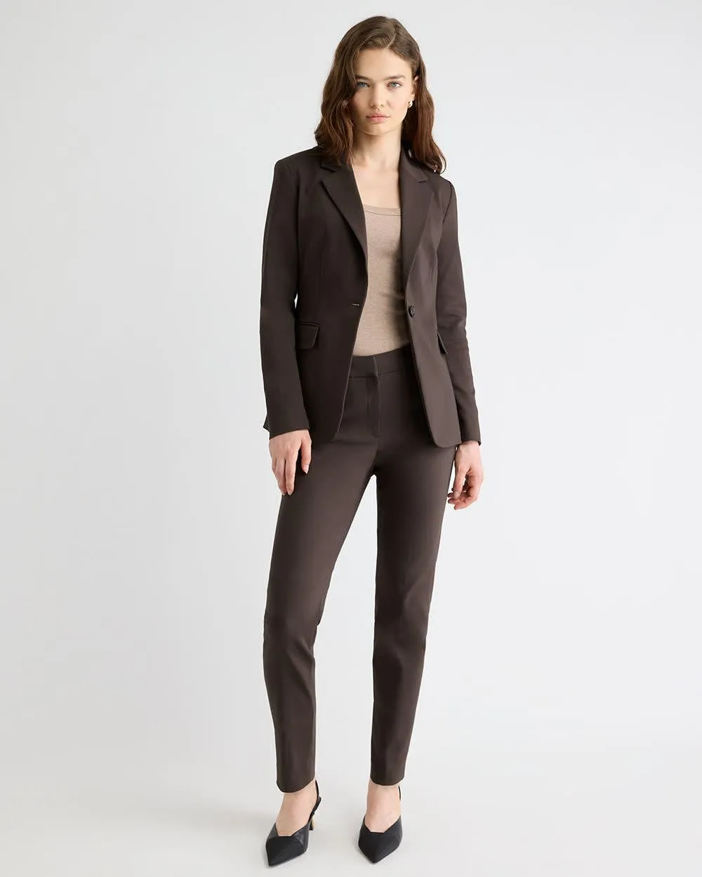 Limitless Mid-Rise Slim-Leg Signature Ankle Pant sold by RW&CO. product image thumbnail 2