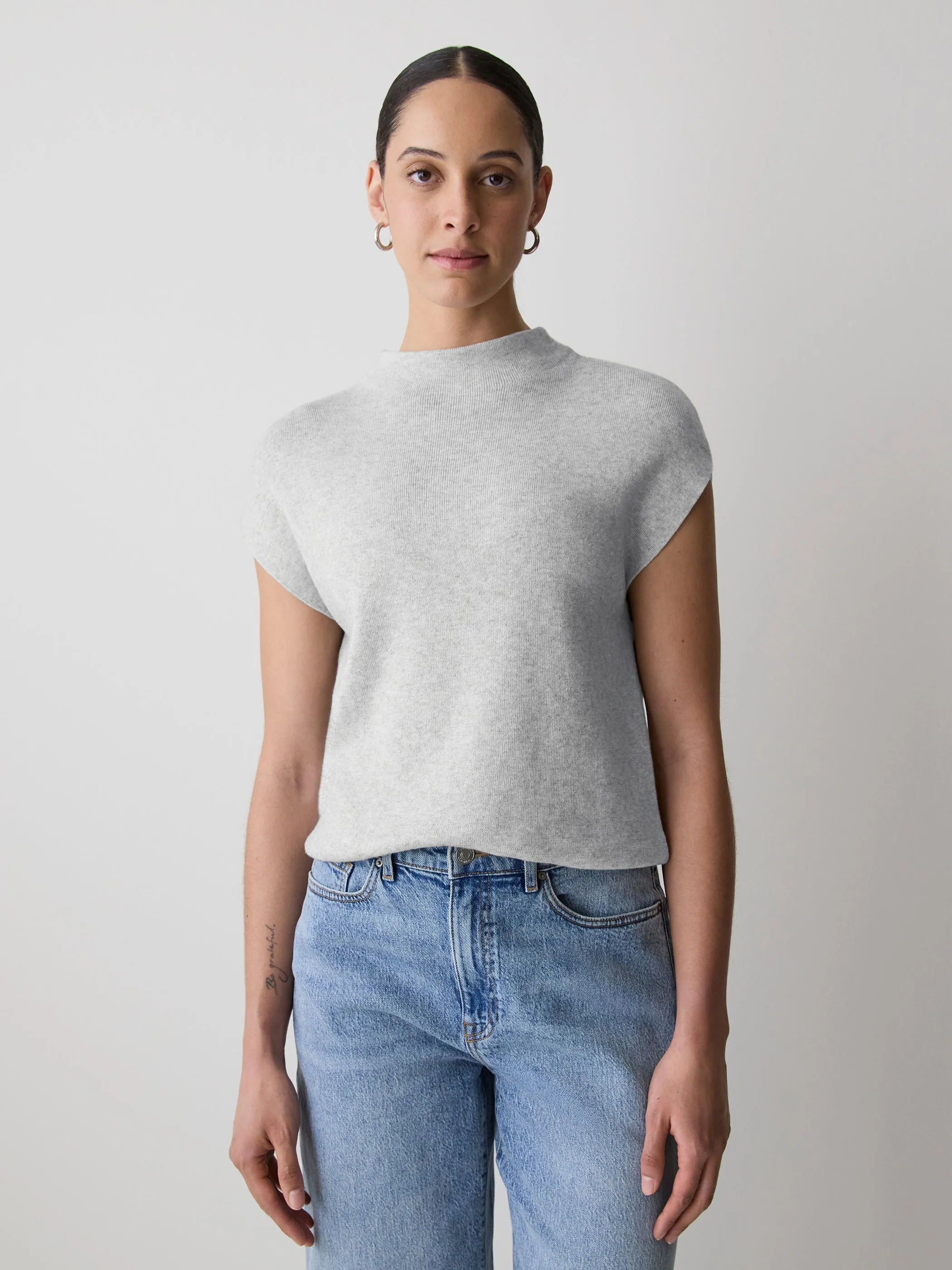 Extended-Sleeve Funnel-Neck Sweater sold by RW&CO. product image thumbnail 5