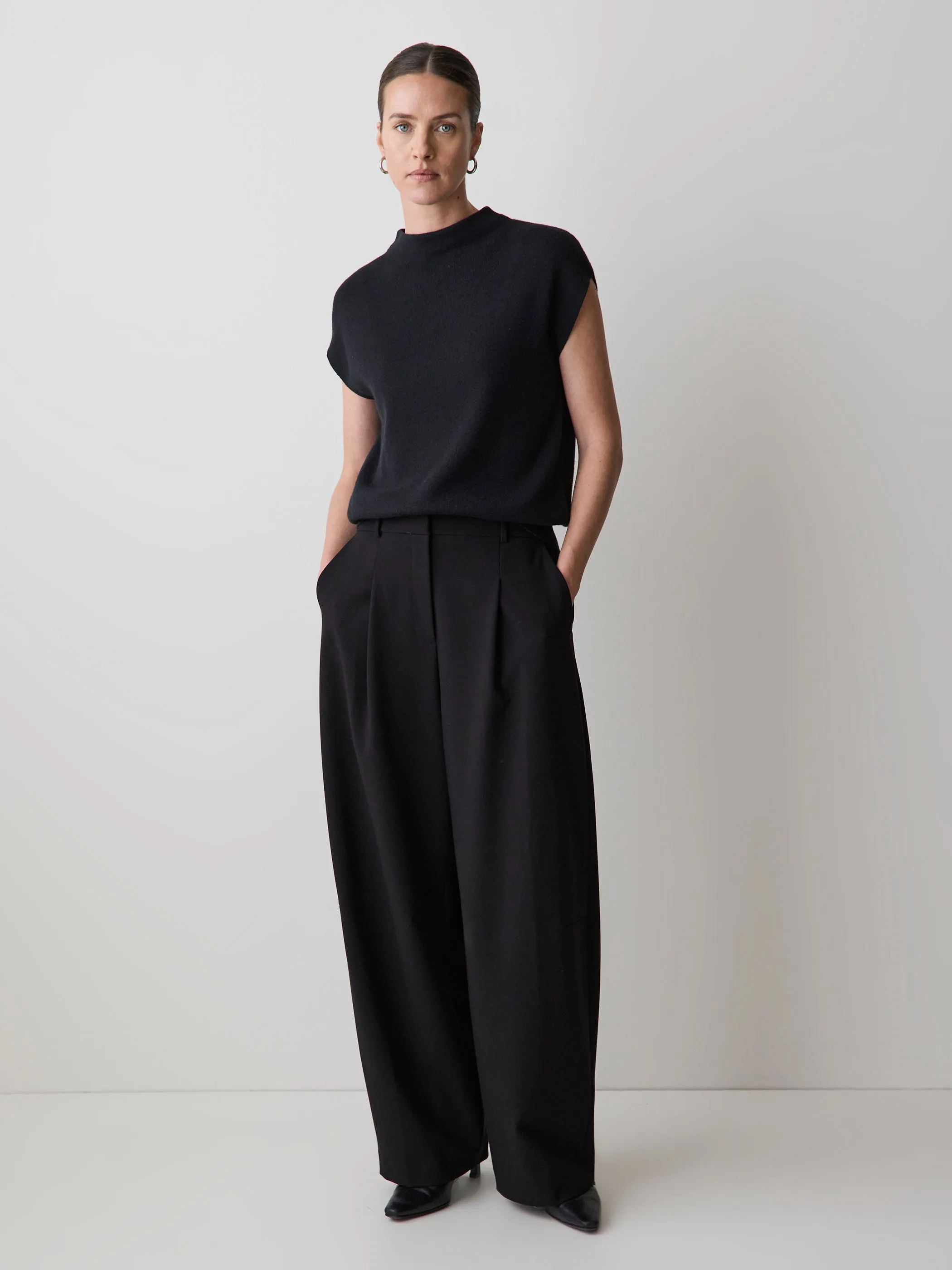 Extended-Sleeve Funnel-Neck Sweater sold by RW&CO. product image thumbnail 2