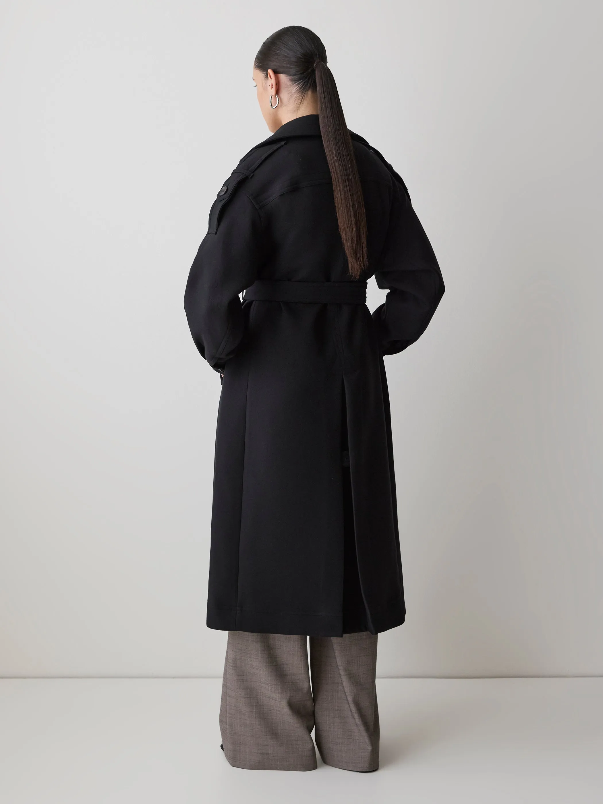 Double-Breasted Trench Coat with Belt sold by RW&CO. product image thumbnail 3