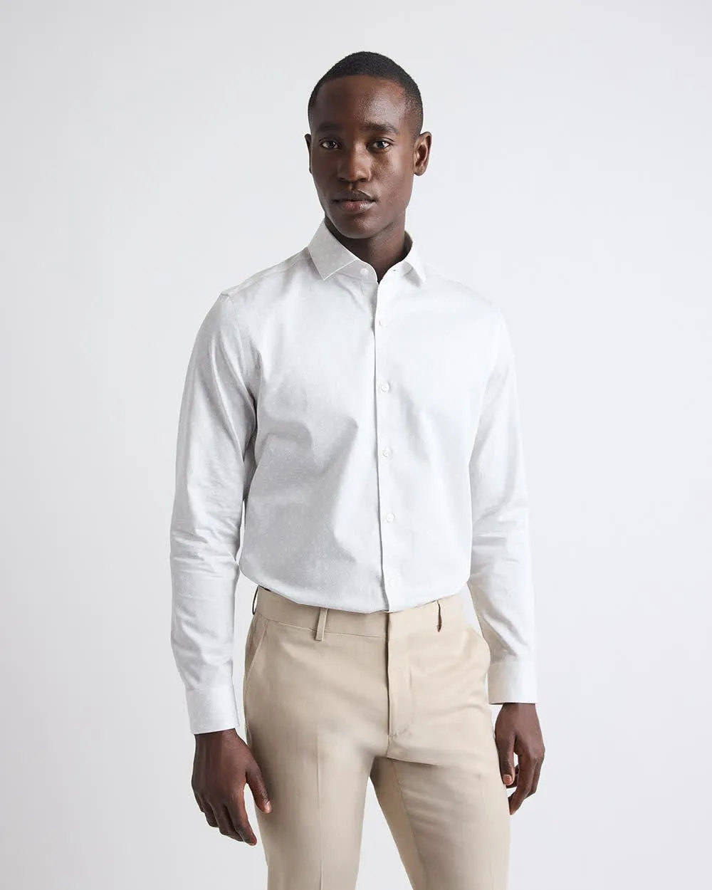 Tailored-Fit Dress Shirt with Micro Geo Print sold by RW&CO. product image thumbnail 4