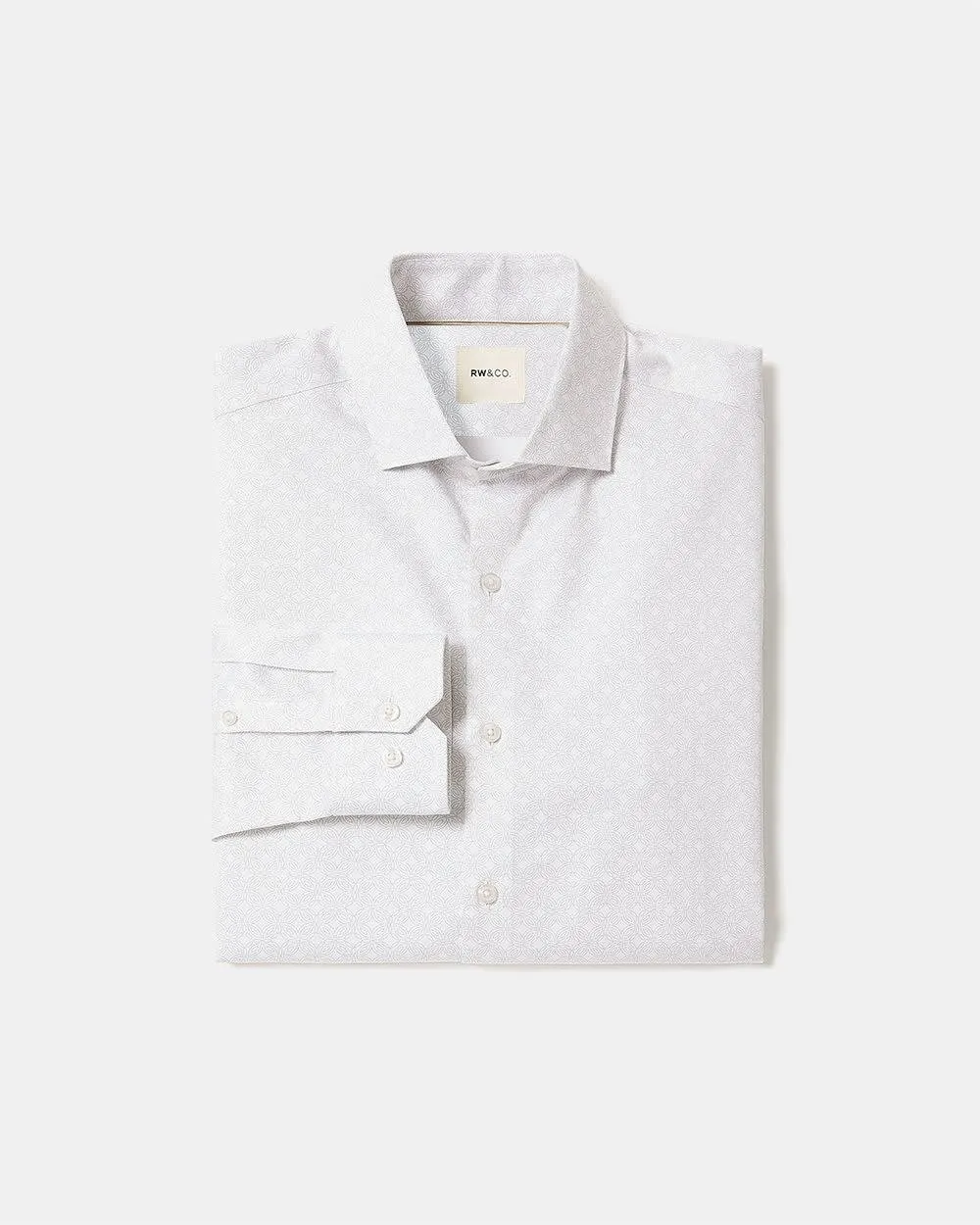 Tailored-Fit Dress Shirt with Micro Geo Print sold by RW&CO.