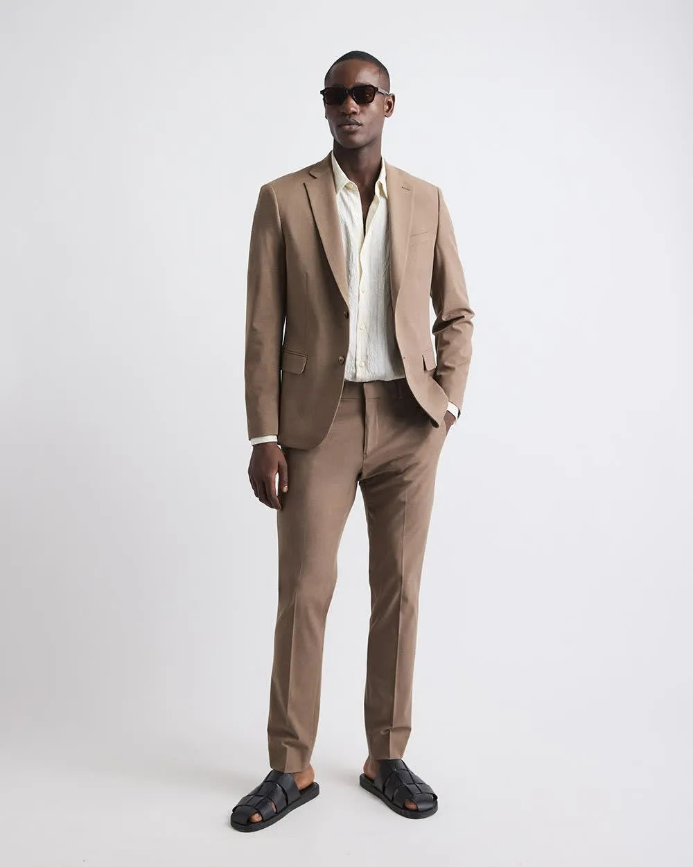 Slim-Fit Rose Taupe Suit Blazer sold by RW&CO. product image thumbnail 2