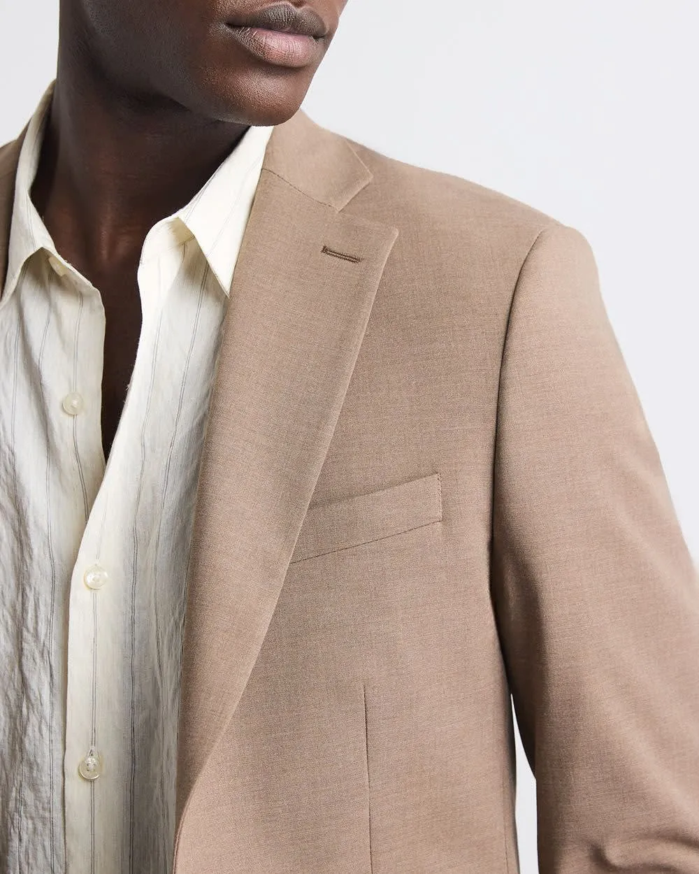 Slim-Fit Rose Taupe Suit Blazer sold by RW&CO. product image thumbnail 4