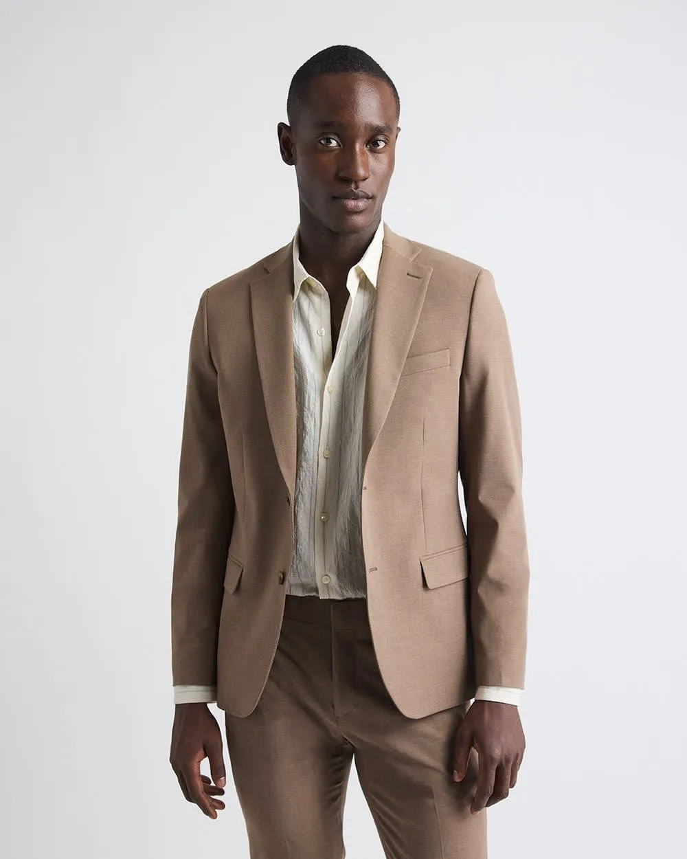 Slim-Fit Rose Taupe Suit Blazer sold by RW&CO.