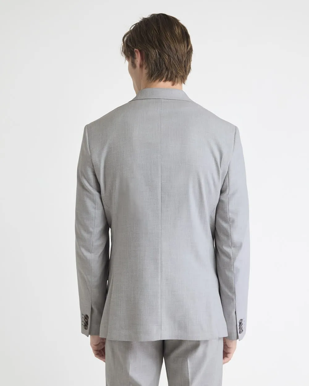 Essential Slim Fit Light Grey Suit Blazer sold by RW&CO. product image thumbnail 3