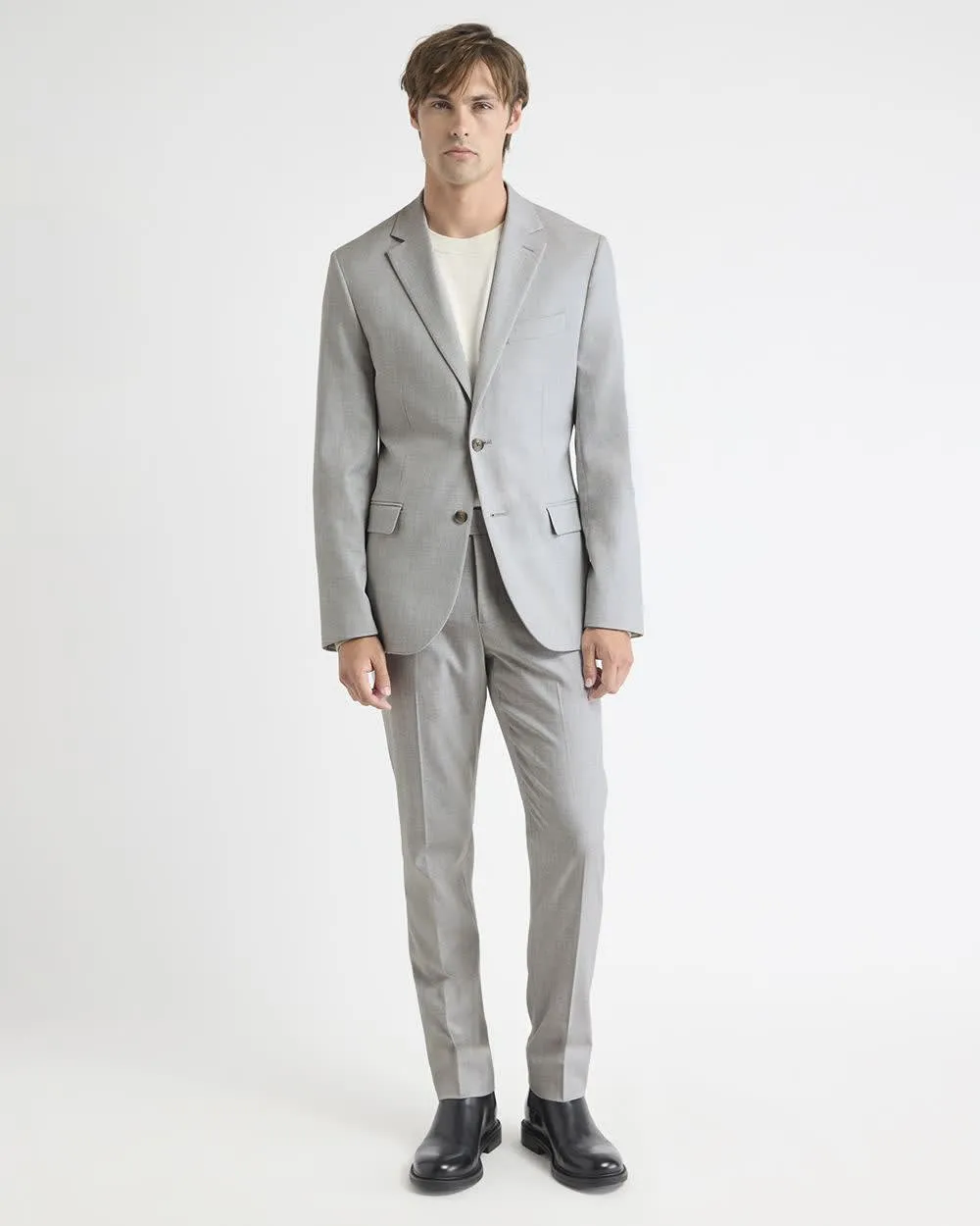 Essential Slim Fit Light Grey Suit Blazer sold by RW&CO. product image thumbnail 2