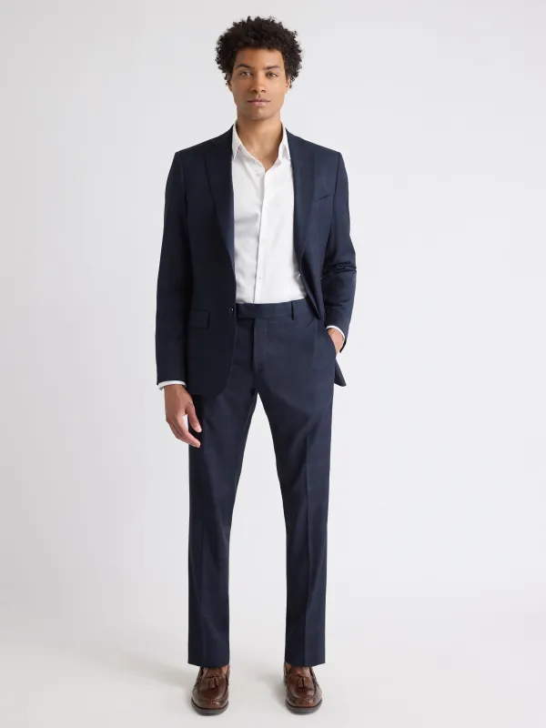Slim-Fit Navy Checkered Suit Pant sold by RW&CO.