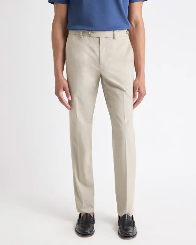 Beige Slim-Fit Wool-Blend Essential Pant sold by RW&CO.