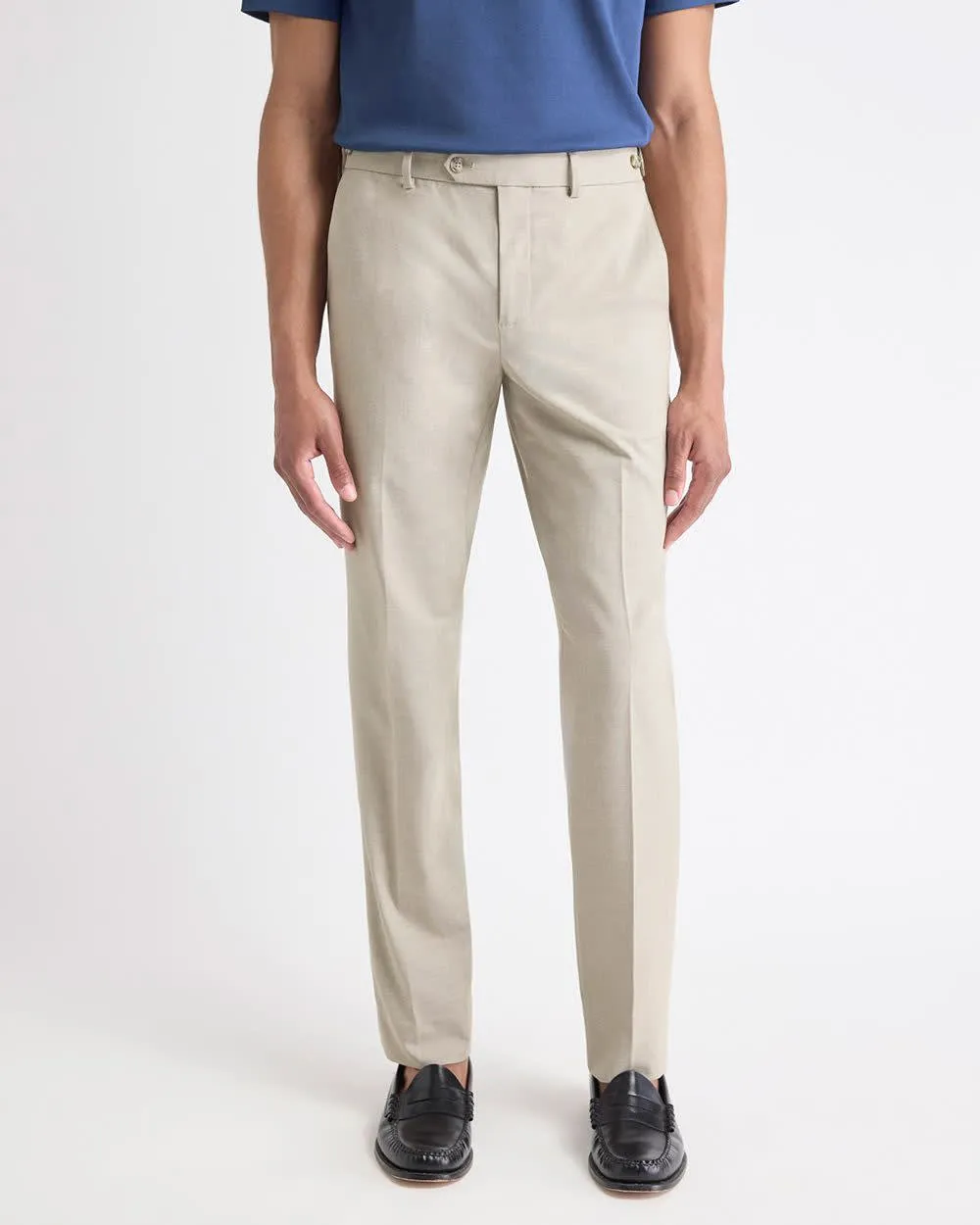 Beige Slim-Fit Wool-Blend Essential Pant sold by RW&CO.